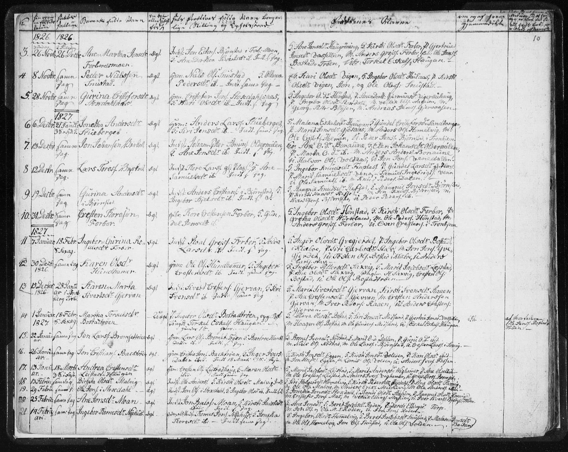 Ministerialprotokoller, klokkerbøker og fødselsregistre - Sør-Trøndelag, SAT/A-1456/616/L0404: Parish register (official) no. 616A01, 1823-1831, p. 10
