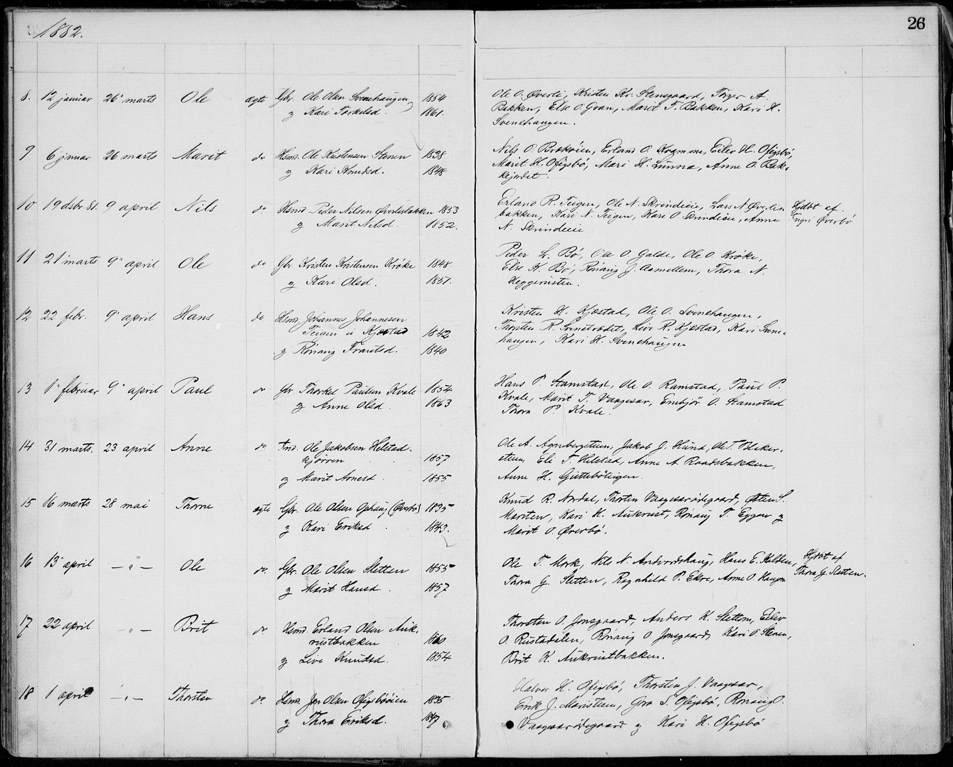 Lom prestekontor, AV/SAH-PREST-070/L/L0013: Parish register (copy) no. 13, 1874-1938, p. 26