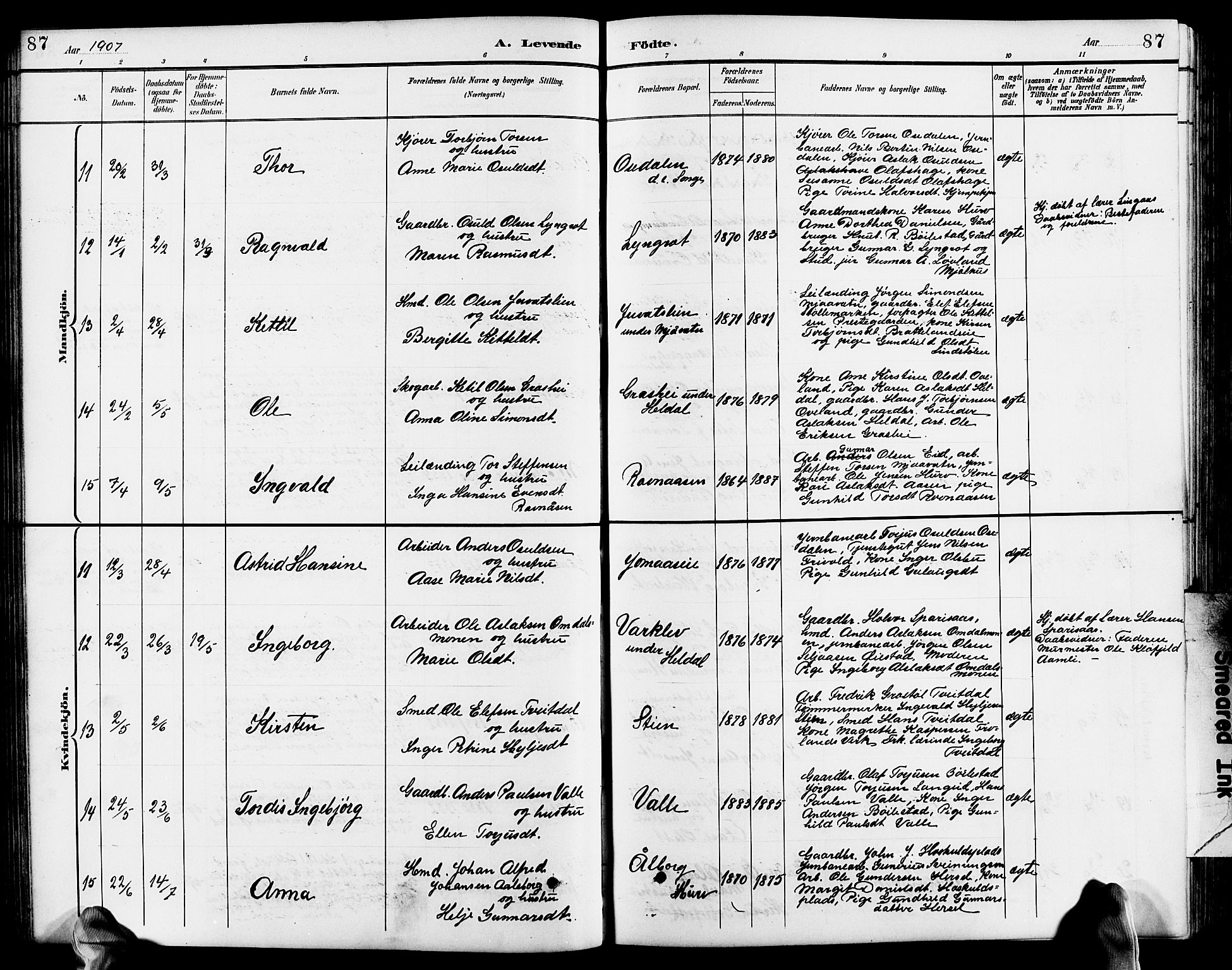 Froland sokneprestkontor, AV/SAK-1111-0013/F/Fb/L0010: Parish register (copy) no. B 10, 1893-1920, p. 87