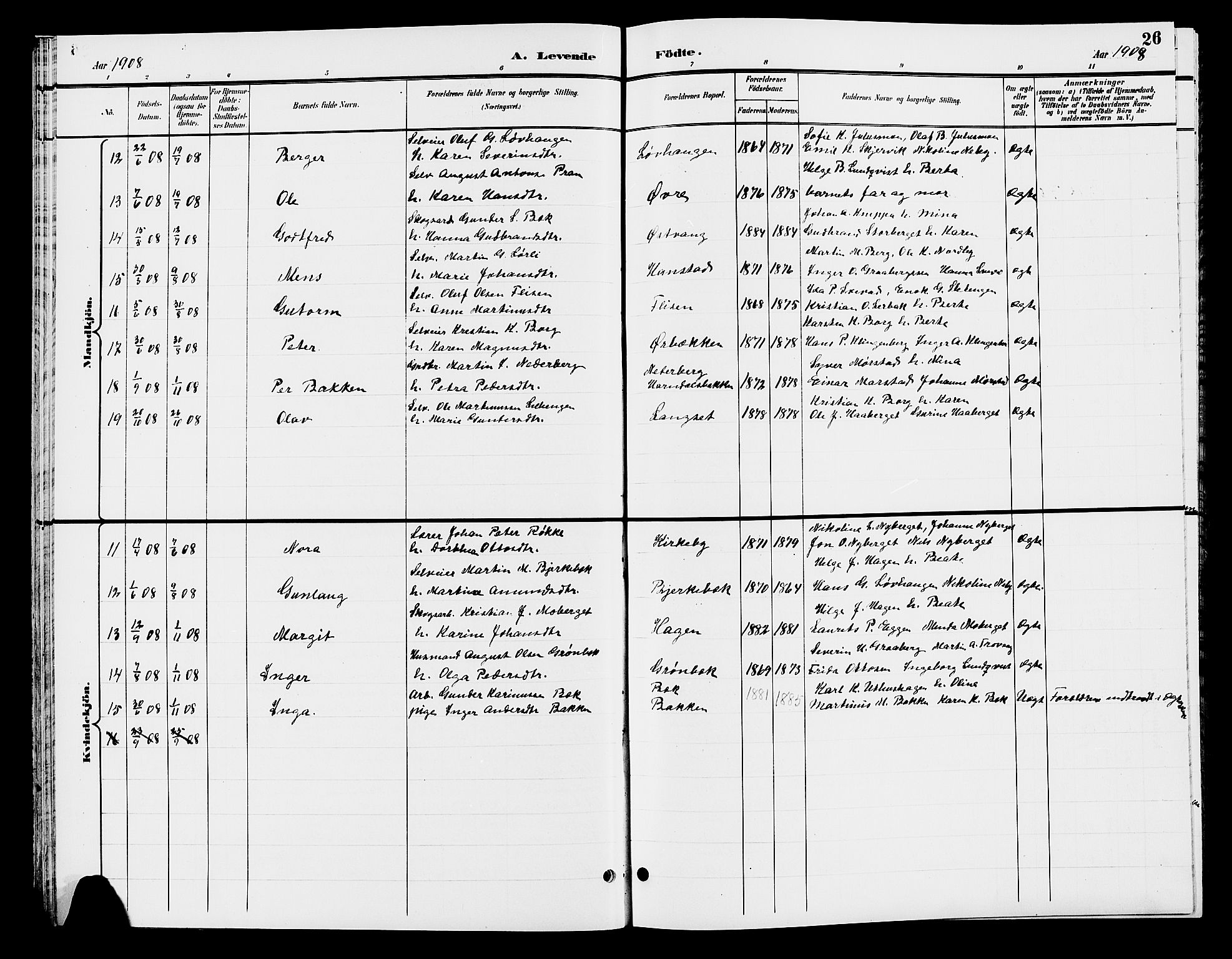 Elverum prestekontor, SAH/PREST-044/H/Ha/Hab/L0007: Parish register (copy) no. 7, 1896-1914, p. 26