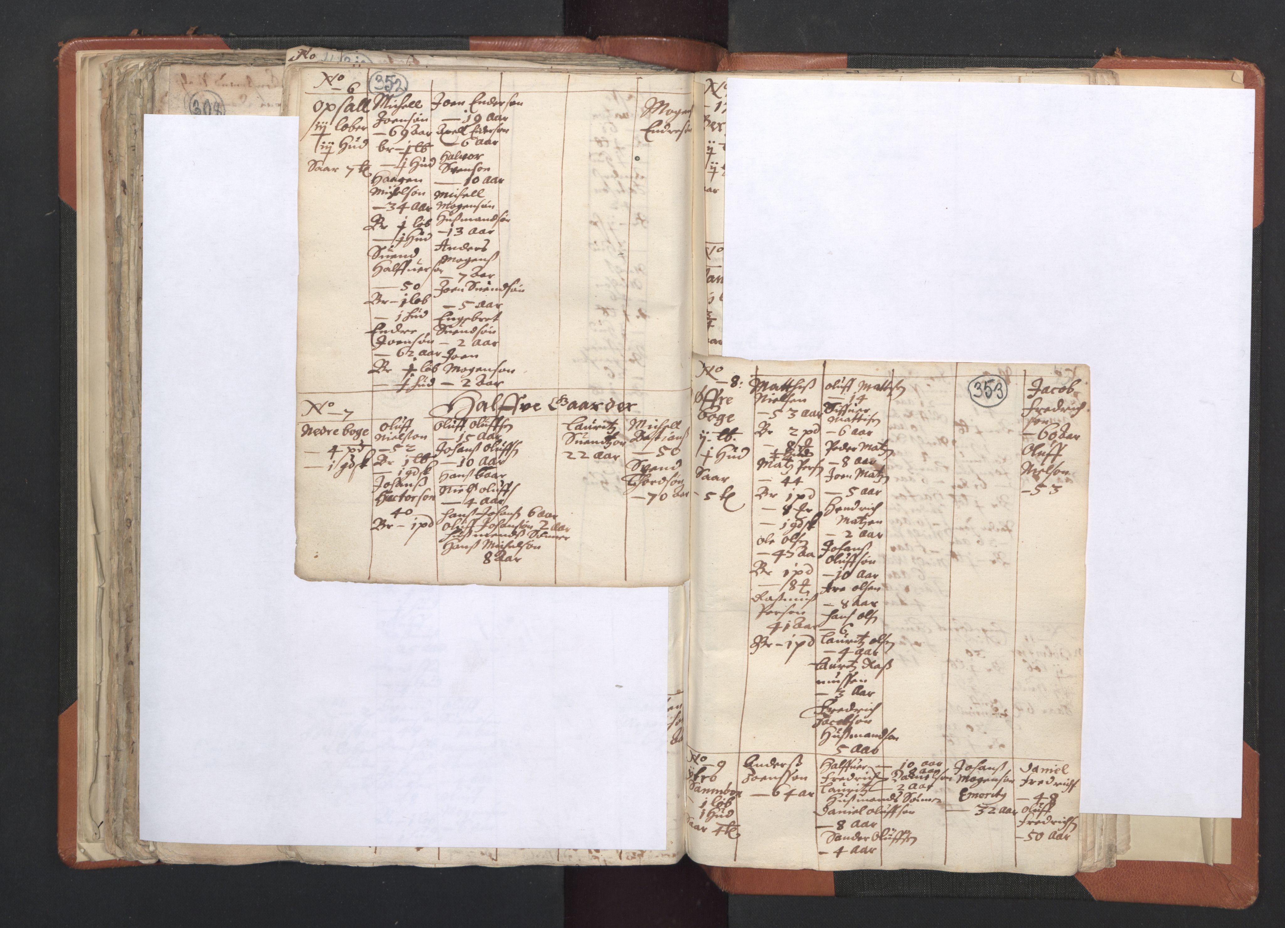 RA, Vicar's Census 1664-1666, no. 20: Sunnhordland deanery, 1664-1666, p. 352-353