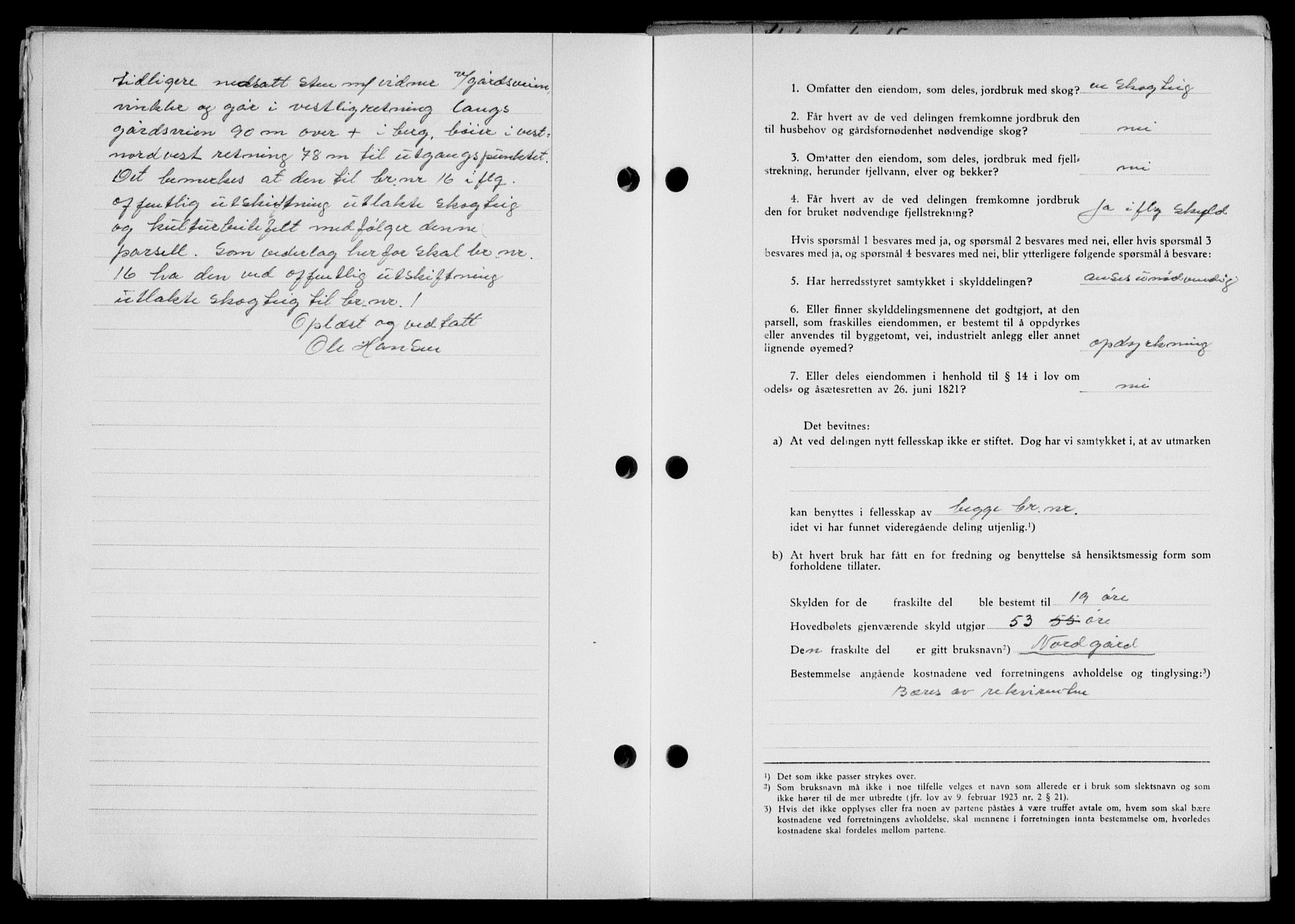 Lofoten sorenskriveri, SAT/A-0017/1/2/2C/L0014a: Mortgage book no. 14a, 1946-1946, Diary no: : 1155/1946