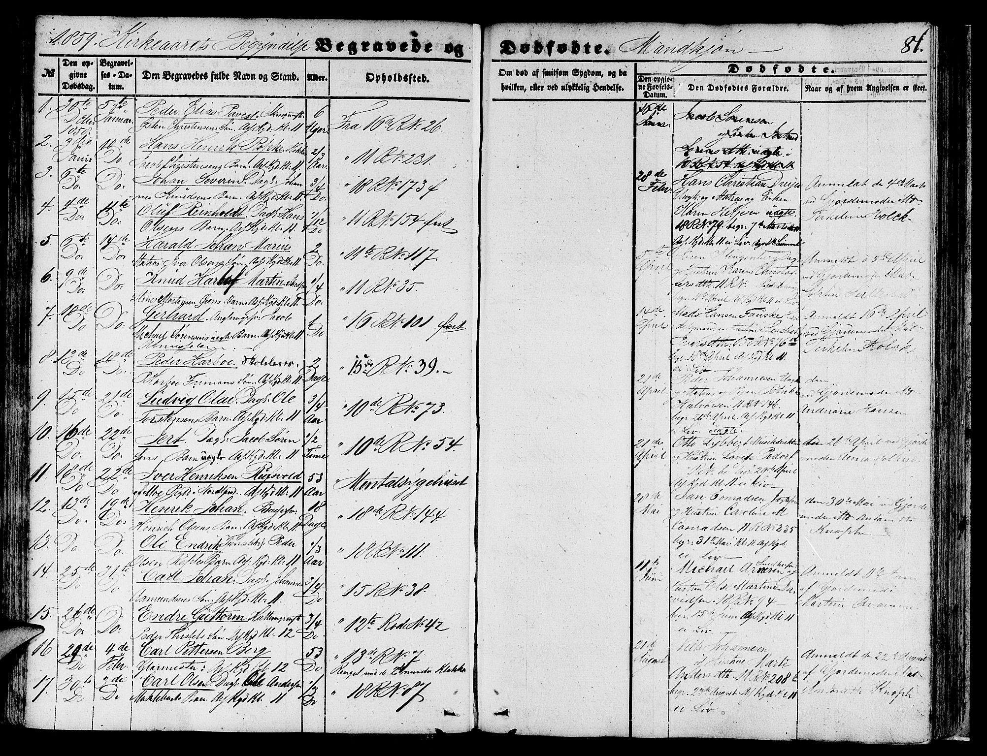Domkirken sokneprestembete, SAB/A-74801/H/Hab/L0038: Parish register (copy) no. E 2, 1847-1859, p. 81