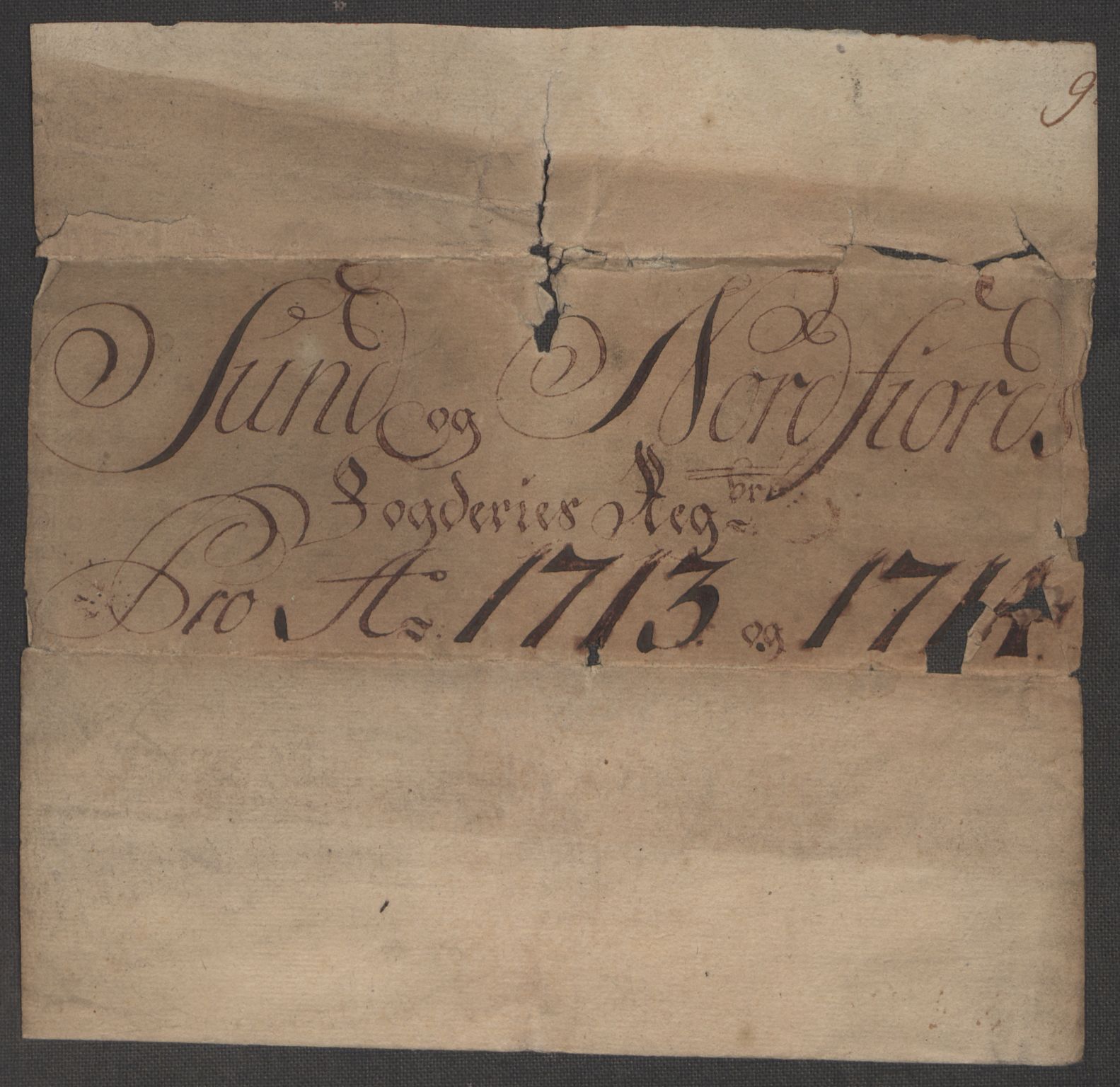 Rentekammeret inntil 1814, Reviderte regnskaper, Fogderegnskap, AV/RA-EA-4092/R53/L3437: Fogderegnskap Sunn- og Nordfjord, 1713, p. 3