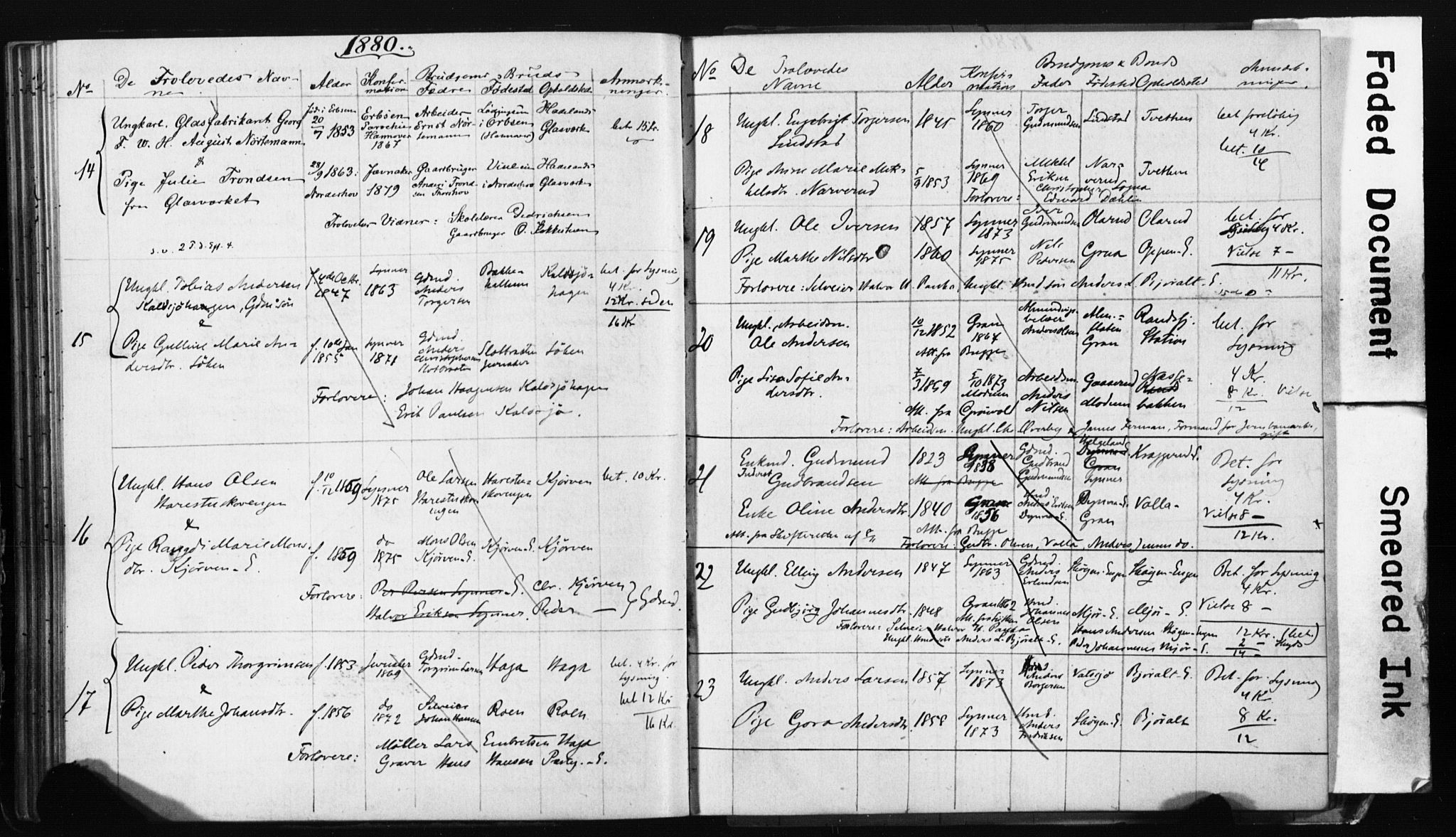 Jevnaker prestekontor, AV/SAH-PREST-116/I/Ie: Banns register no. 2, 1867-1897