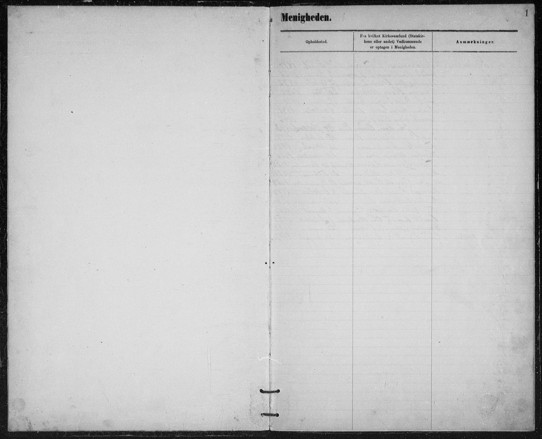 Uten arkivreferanse, SATØ/-: Dissenter register no. DP 4, 1877-1892, p. 1
