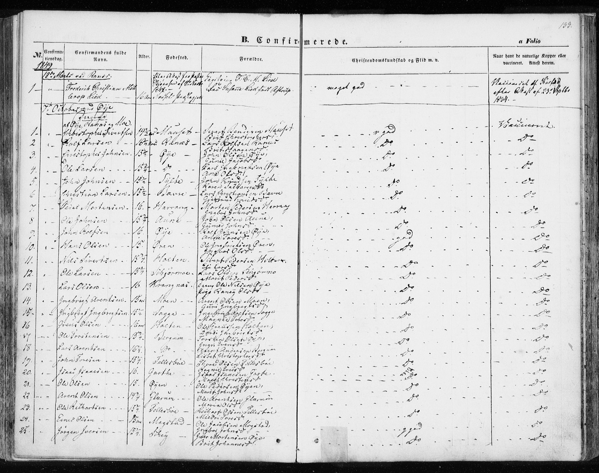 Ministerialprotokoller, klokkerbøker og fødselsregistre - Møre og Romsdal, AV/SAT-A-1454/595/L1043: Parish register (official) no. 595A05, 1843-1851, p. 133