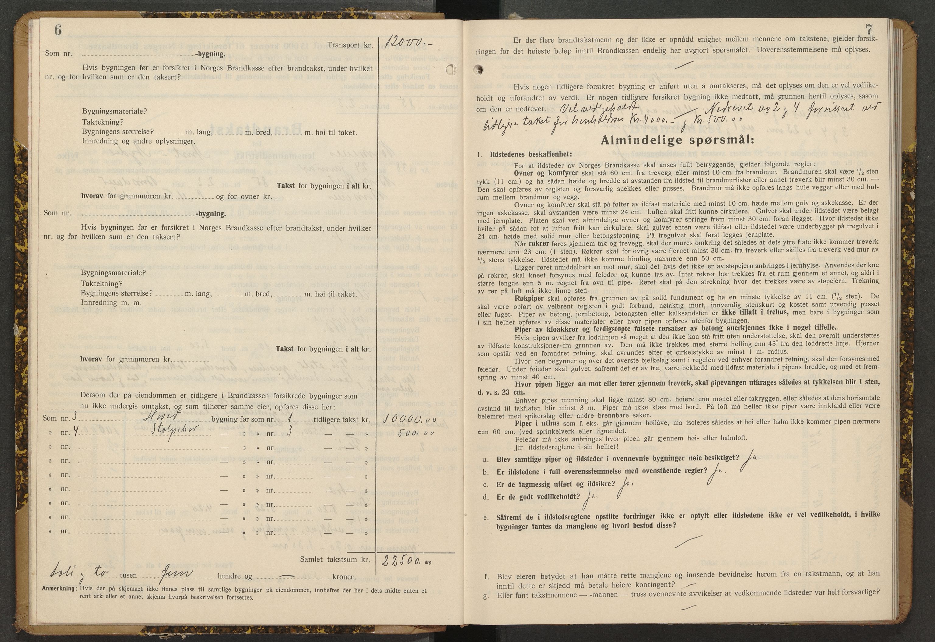 Norges Brannkasse Birkenes, AV/SAK-2241-0005/F/Fa/L0013: Branntakstprotokoll nr. 13 med gårdsnavnregister, 1938-1951