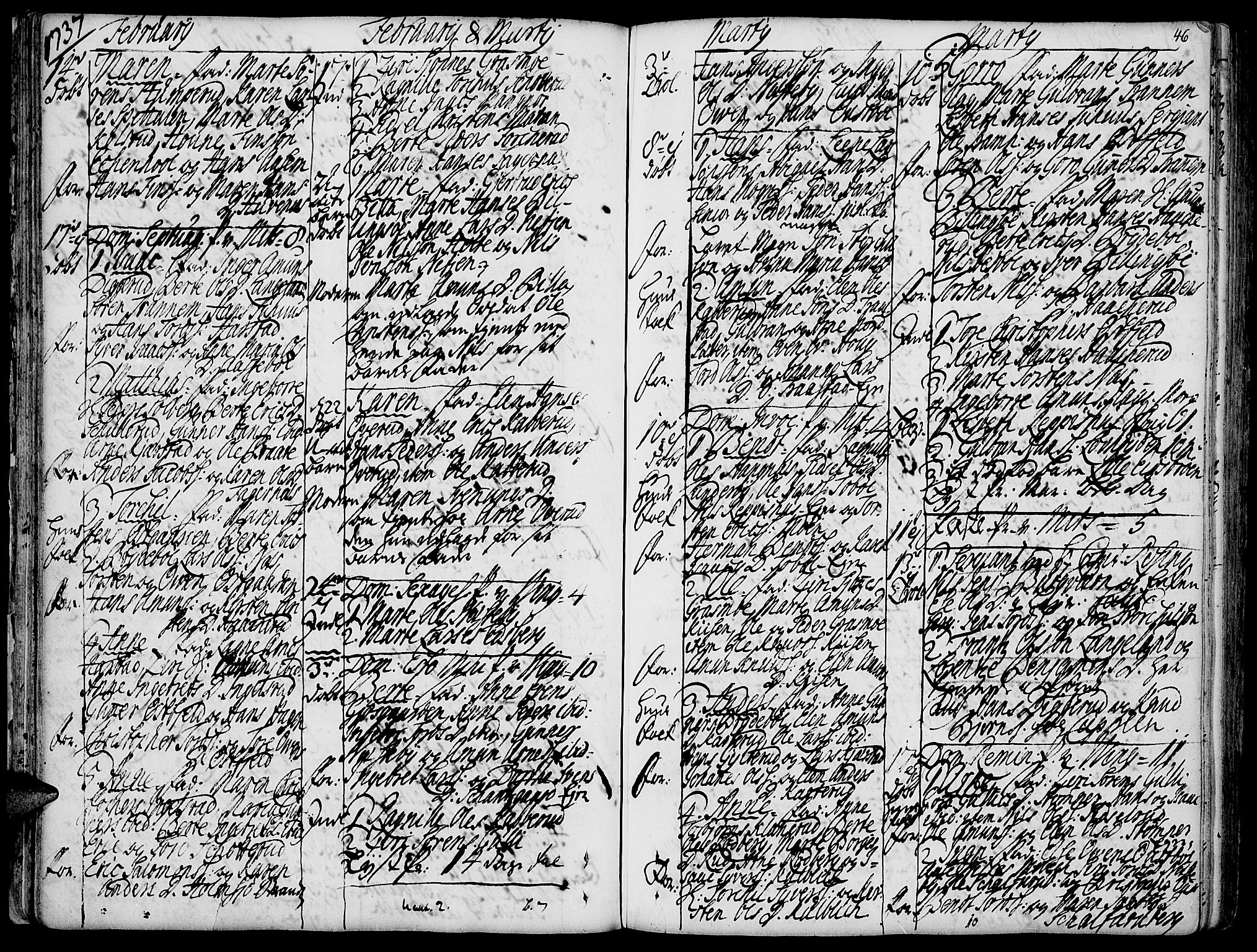 Vinger prestekontor, AV/SAH-PREST-024/H/Ha/Haa/L0002: Parish register (official) no. 2, 1730-1751, p. 46