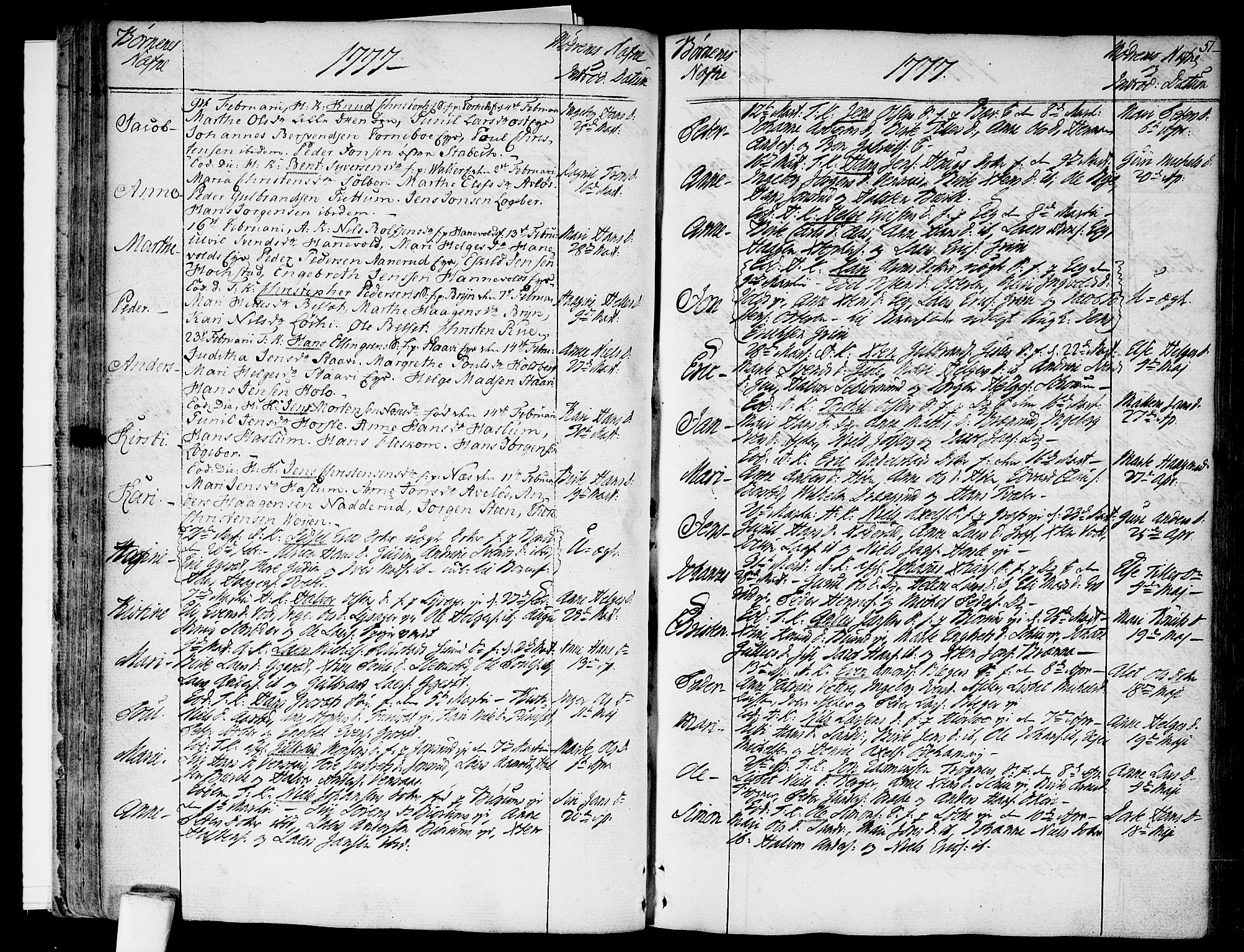 Asker prestekontor Kirkebøker, SAO/A-10256a/F/Fa/L0003: Parish register (official) no. I 3, 1767-1807, p. 51