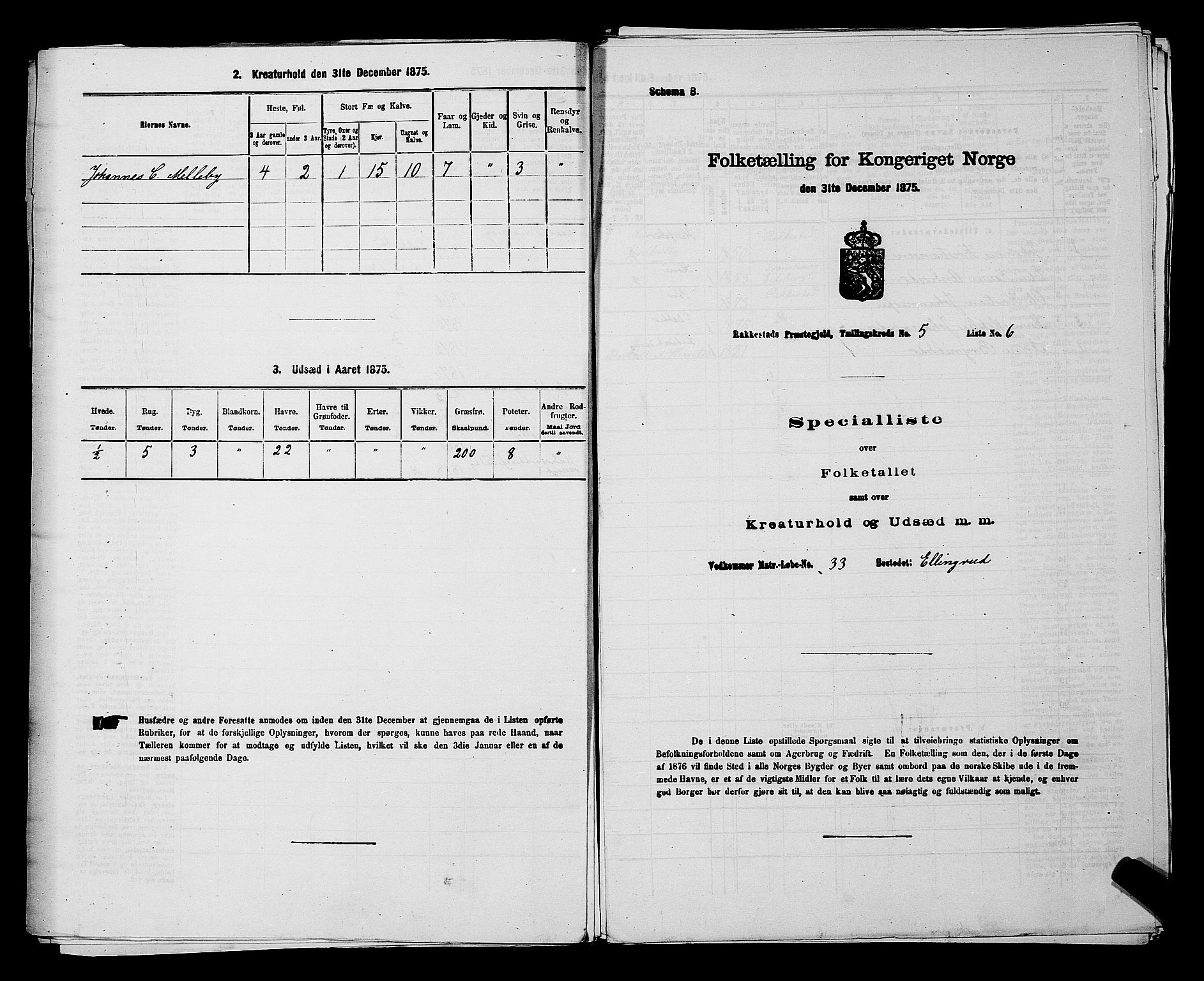 RA, 1875 census for 0128P Rakkestad, 1875, p. 613