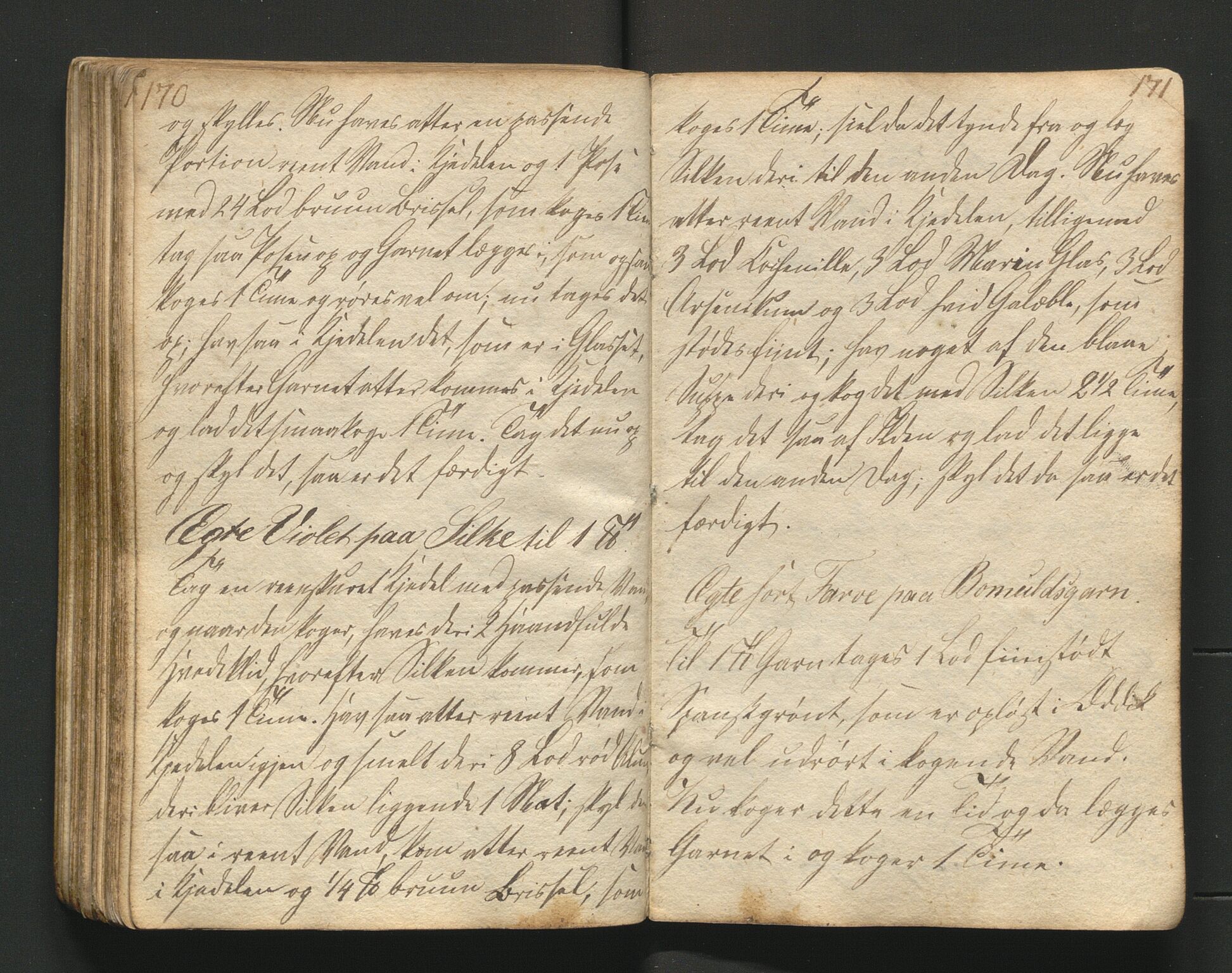 Pa 1464 - Langballe, Hulleborg, AV/SAST-A-101779/F/L0001: Oppskriftsbok, 1805-1810, p. 170-171