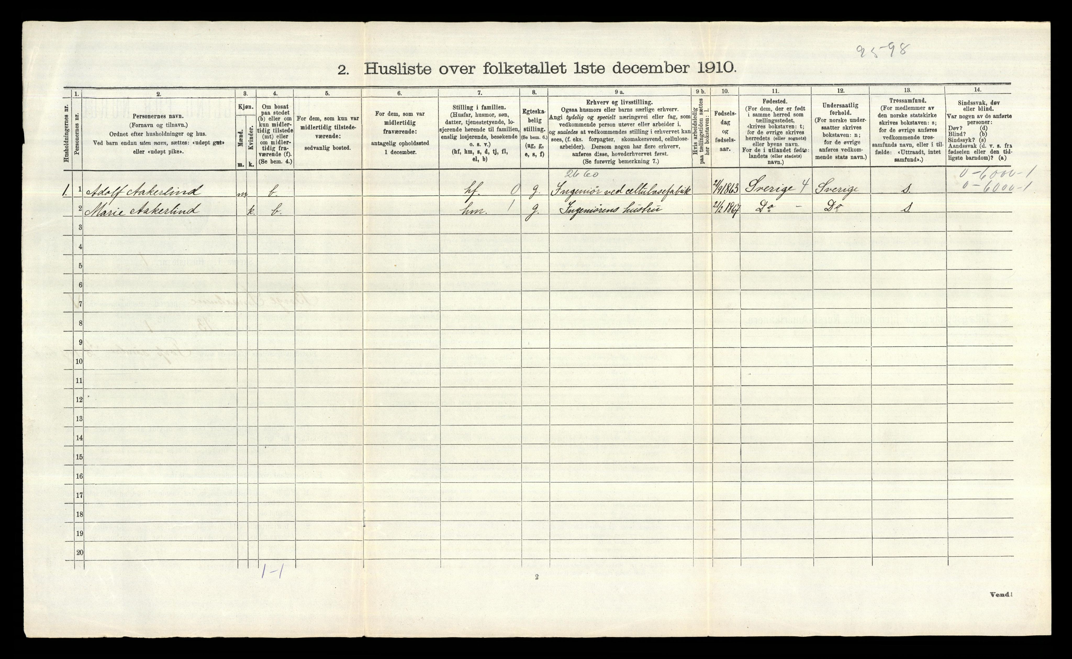 RA, 1910 census for Borge, 1910, p. 643