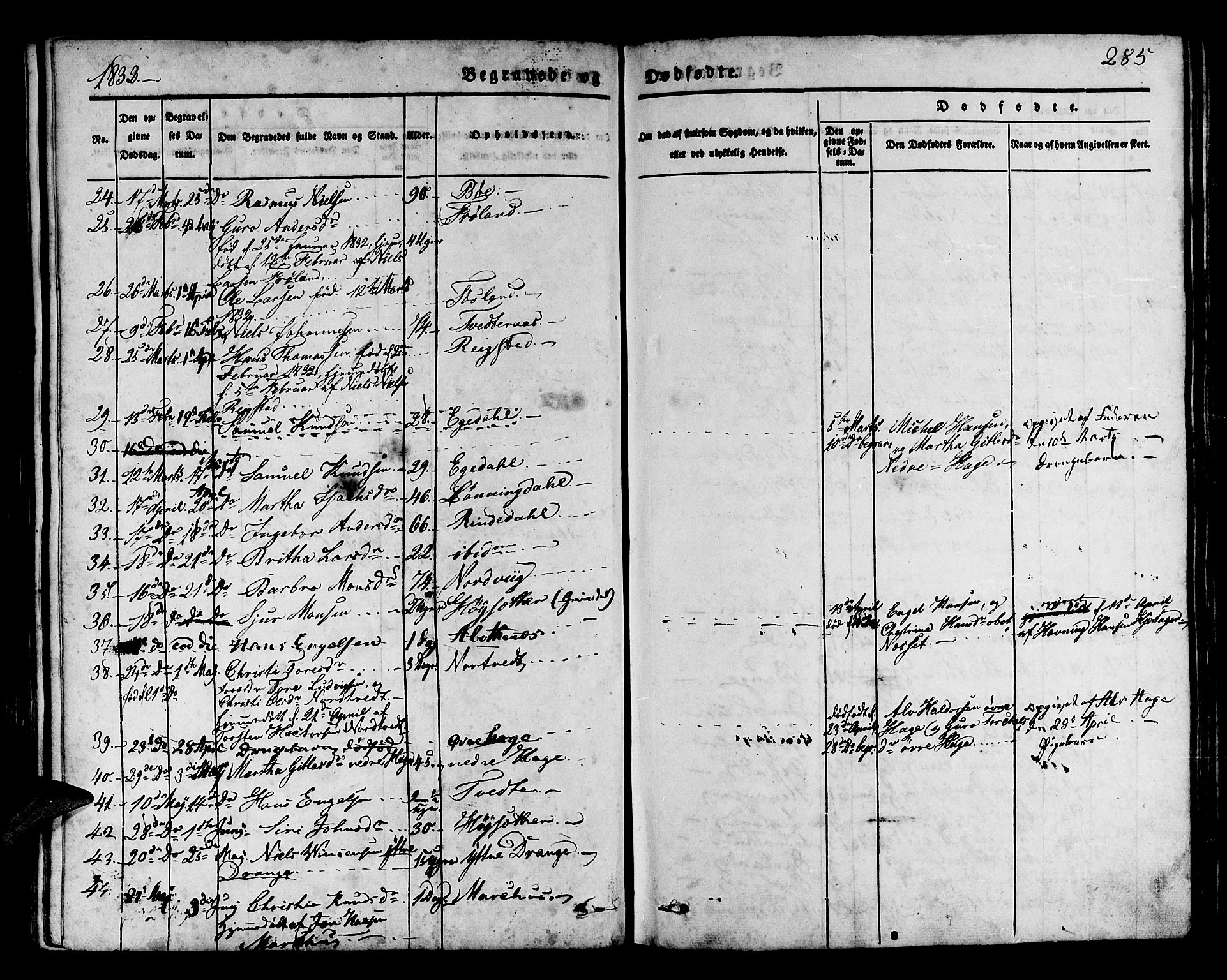 Os sokneprestembete, SAB/A-99929: Parish register (official) no. A 14, 1826-1839, p. 286