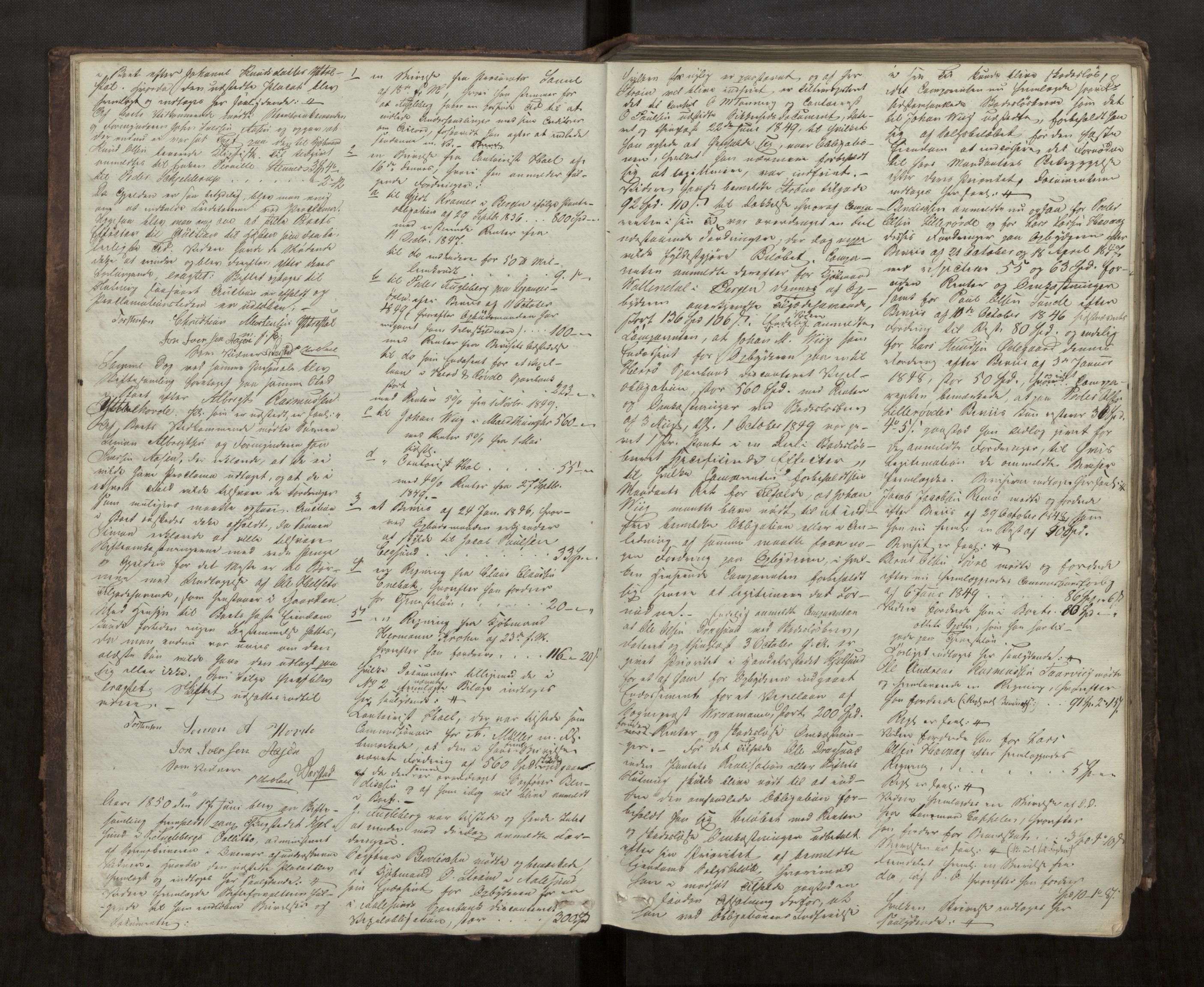 Søre Sunnmøre sorenskriveri, AV/SAT-A-4122/1/3/3B/L0002: Skiftebehandlings- / Skifteforhandlingsprotokollar, 1850-1861, p. 8