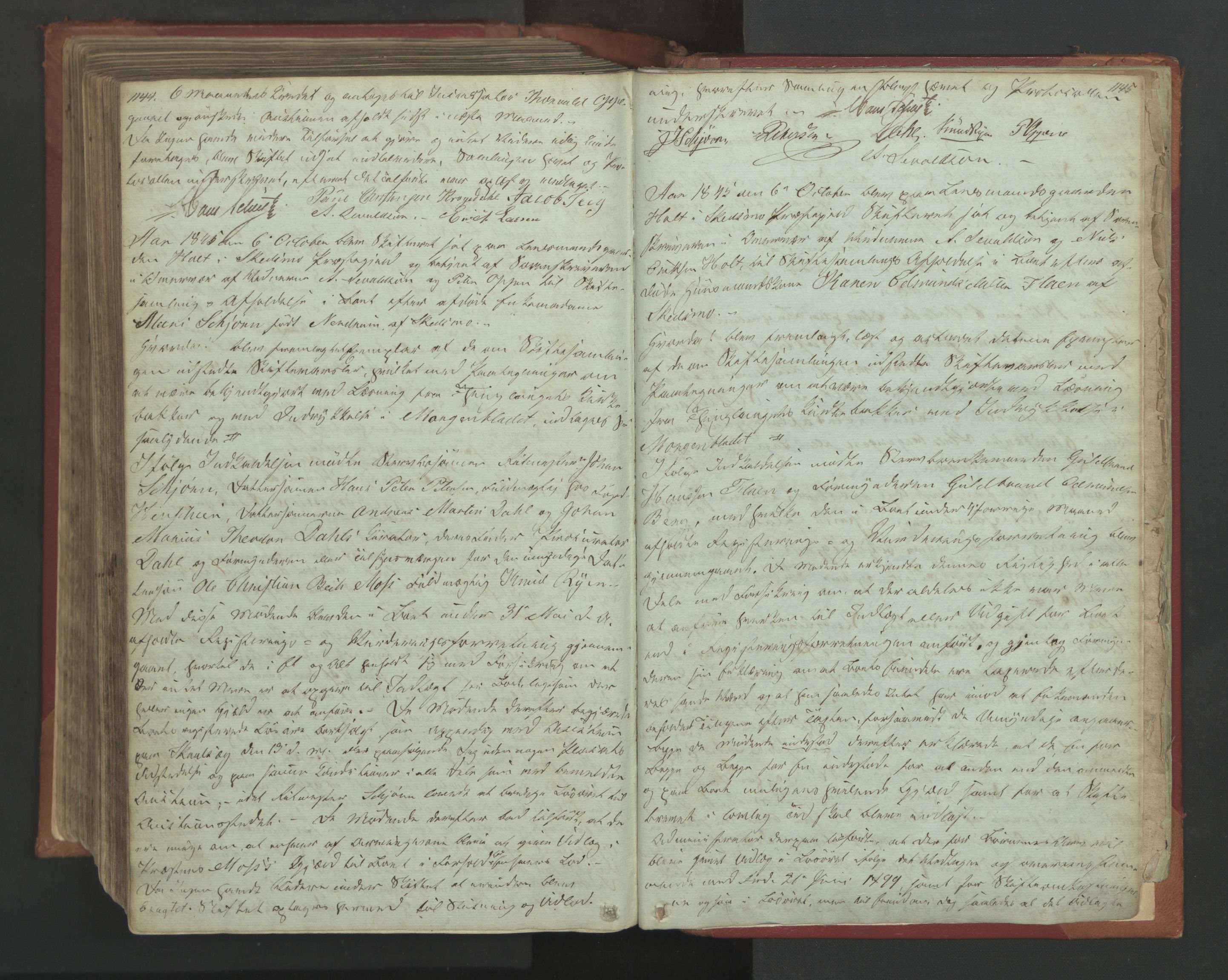 Nedre Romerike sorenskriveri, AV/SAO-A-10469/H/He/Heb/L0003: Skiftebehandlingsprotokoll, 1836-1845, p. 1144-1145