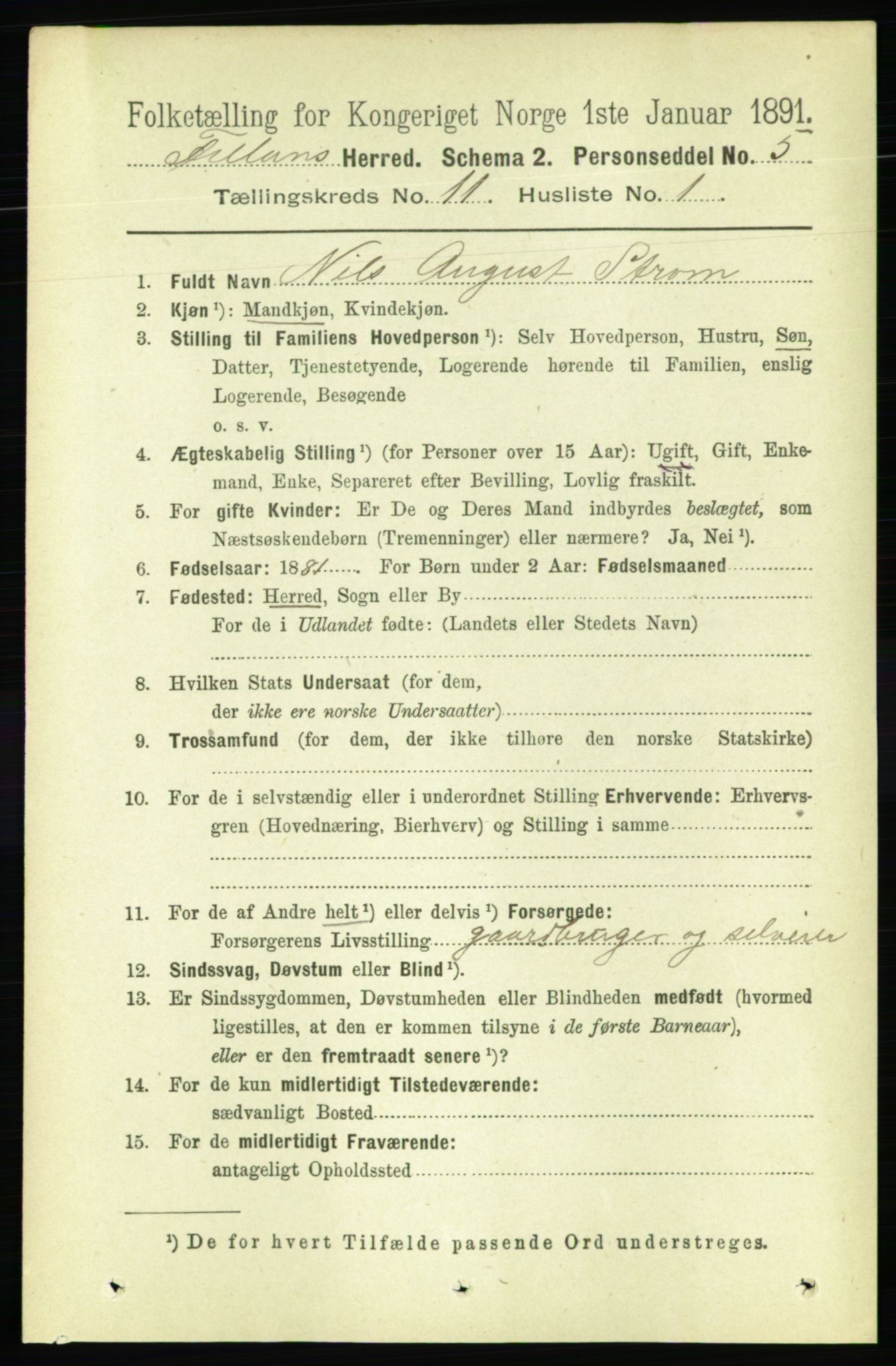 RA, 1891 census for 1616 Fillan, 1891, p. 2782