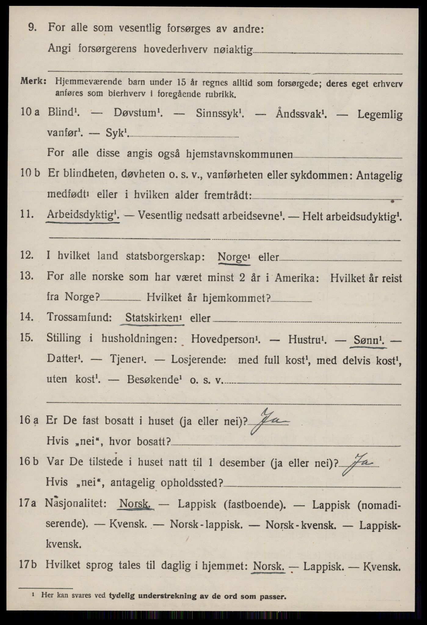 SAT, 1920 census for Soknedal, 1920, p. 2689