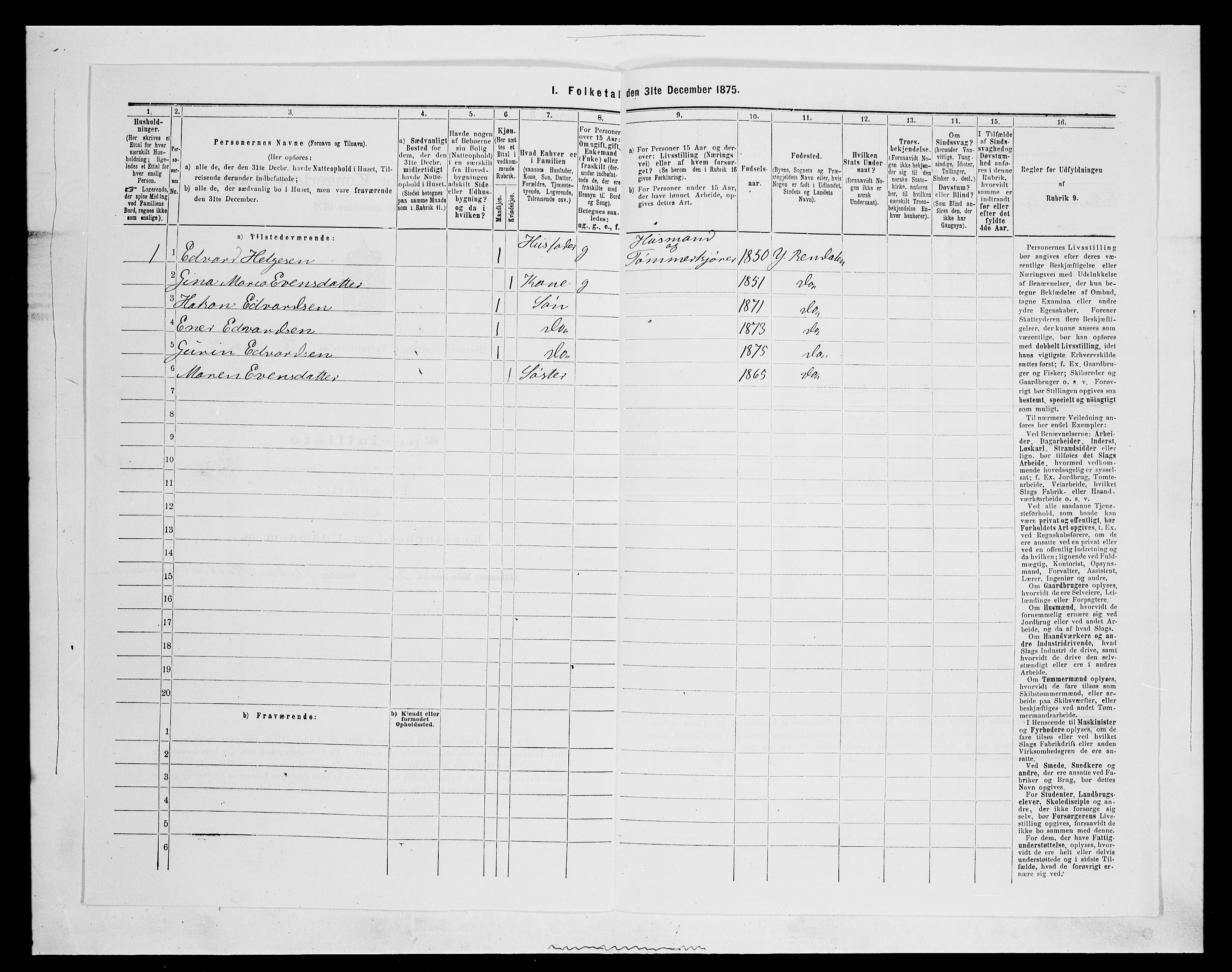 SAH, 1875 census for 0432P Rendalen, 1875, p. 389