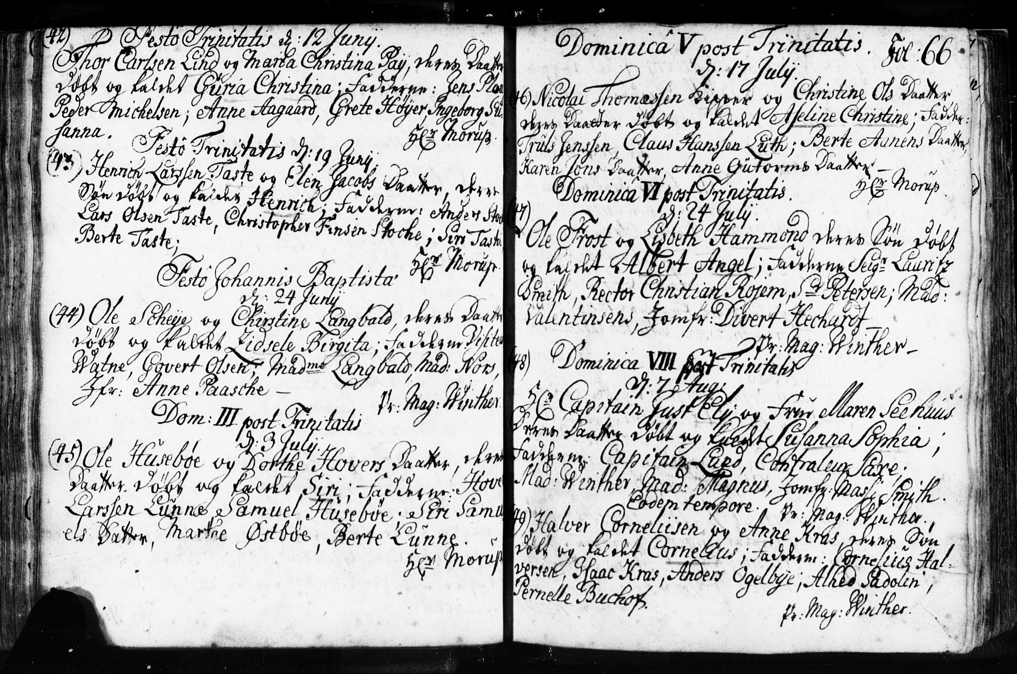 Domkirken sokneprestkontor, AV/SAST-A-101812/001/30/30BB/L0003: Parish register (copy) no. B 3, 1733-1751, p. 66