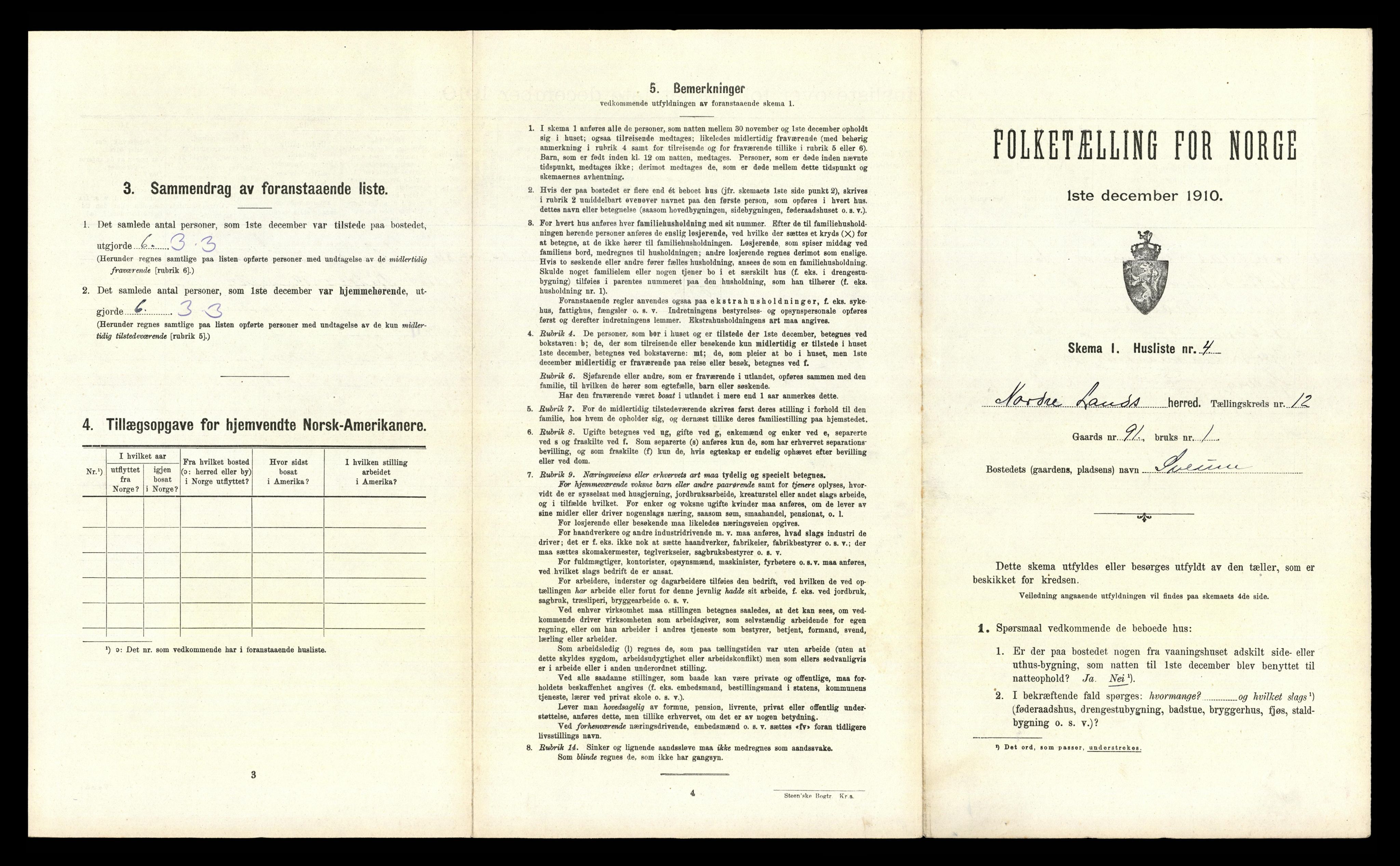 RA, 1910 census for Nordre Land, 1910, p. 1249