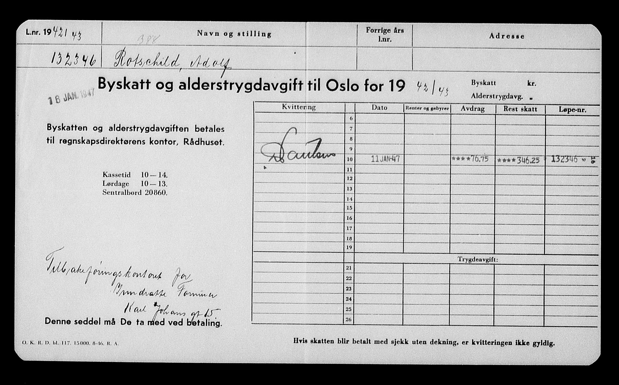 Justisdepartementet, Tilbakeføringskontoret for inndratte formuer, AV/RA-S-1564/H/Hc/Hcc/L0974: --, 1945-1947, p. 325