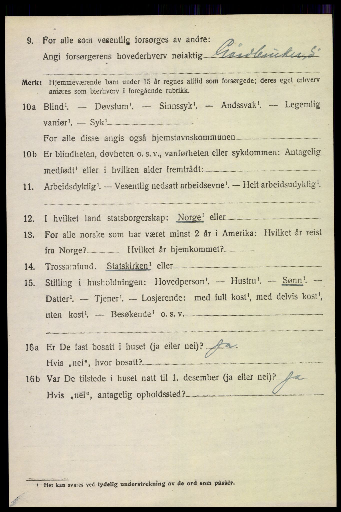 SAH, 1920 census for Nord-Fron, 1920, p. 9397