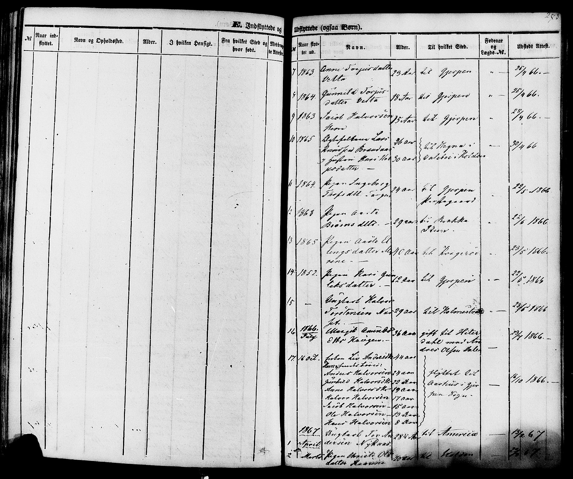 Sauherad kirkebøker, SAKO/A-298/F/Fa/L0007: Parish register (official) no. I 7, 1851-1873, p. 273