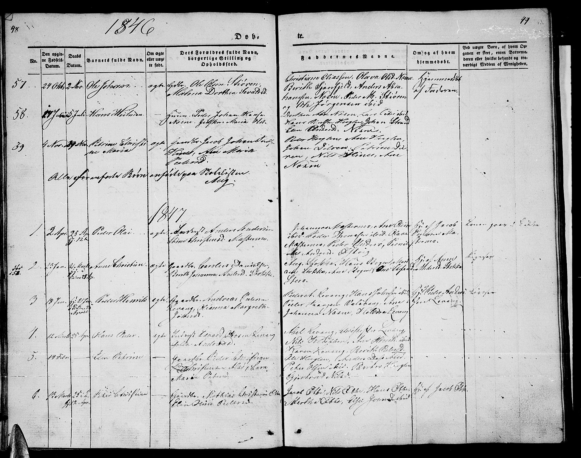 Ministerialprotokoller, klokkerbøker og fødselsregistre - Nordland, AV/SAT-A-1459/838/L0555: Parish register (copy) no. 838C02, 1842-1861, p. 48-49