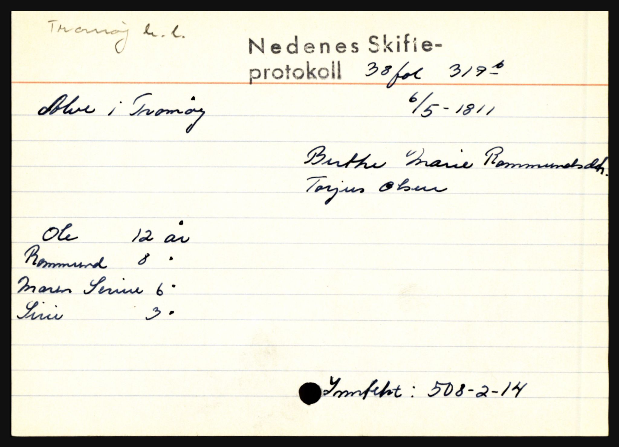 Nedenes sorenskriveri før 1824, AV/SAK-1221-0007/H, p. 245