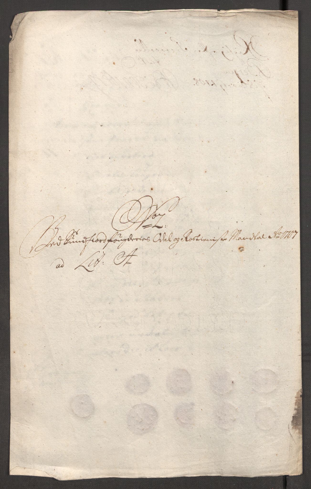 Rentekammeret inntil 1814, Reviderte regnskaper, Fogderegnskap, AV/RA-EA-4092/R53/L3430: Fogderegnskap Sunn- og Nordfjord, 1706-1707, p. 266