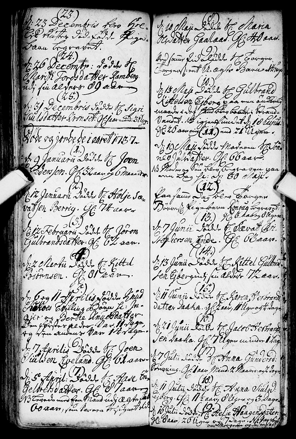 Flesberg kirkebøker, SAKO/A-18/F/Fa/L0002: Parish register (official) no. I 2, 1726-1747