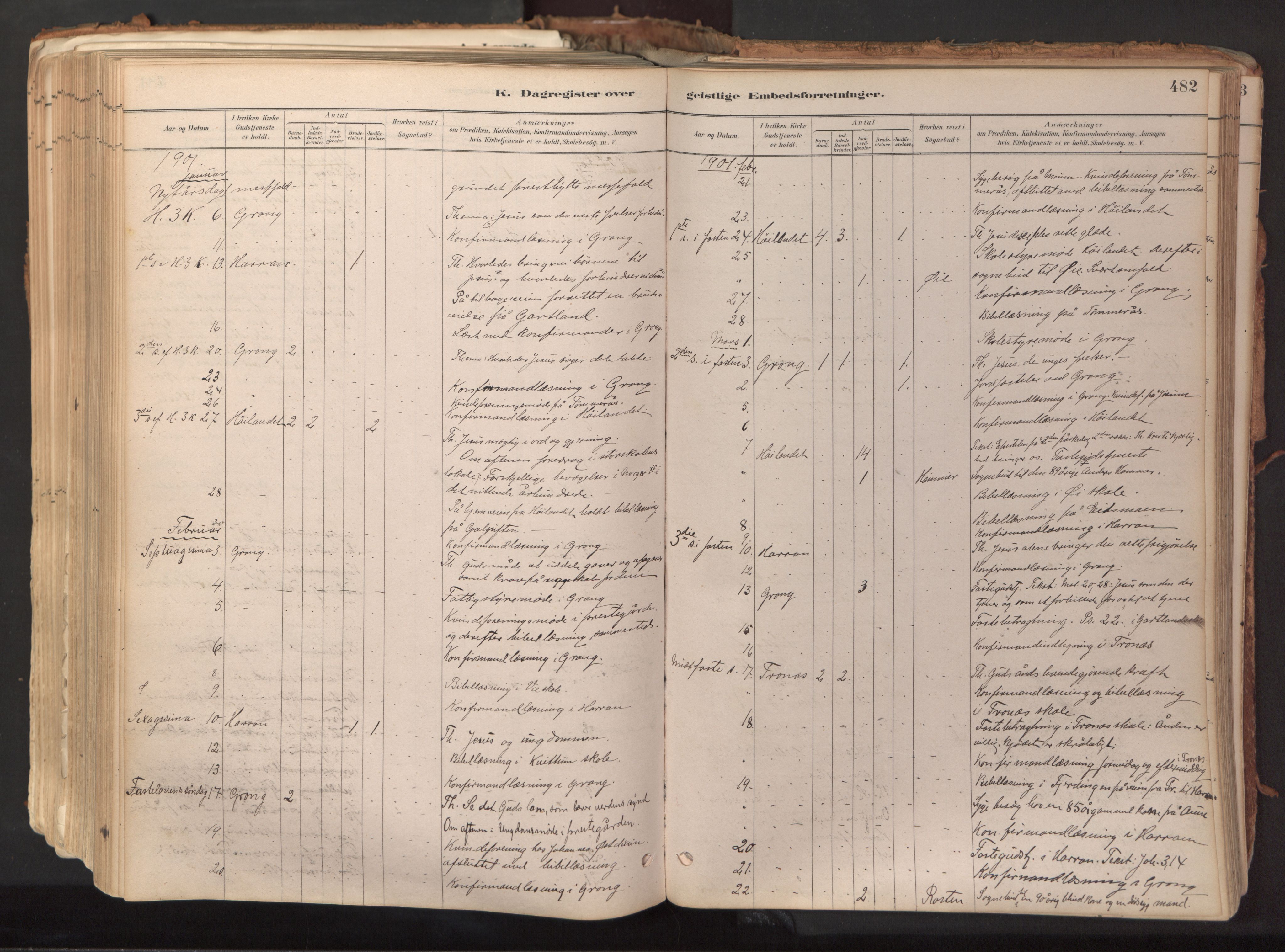 Ministerialprotokoller, klokkerbøker og fødselsregistre - Nord-Trøndelag, AV/SAT-A-1458/758/L0519: Parish register (official) no. 758A04, 1880-1926, p. 482