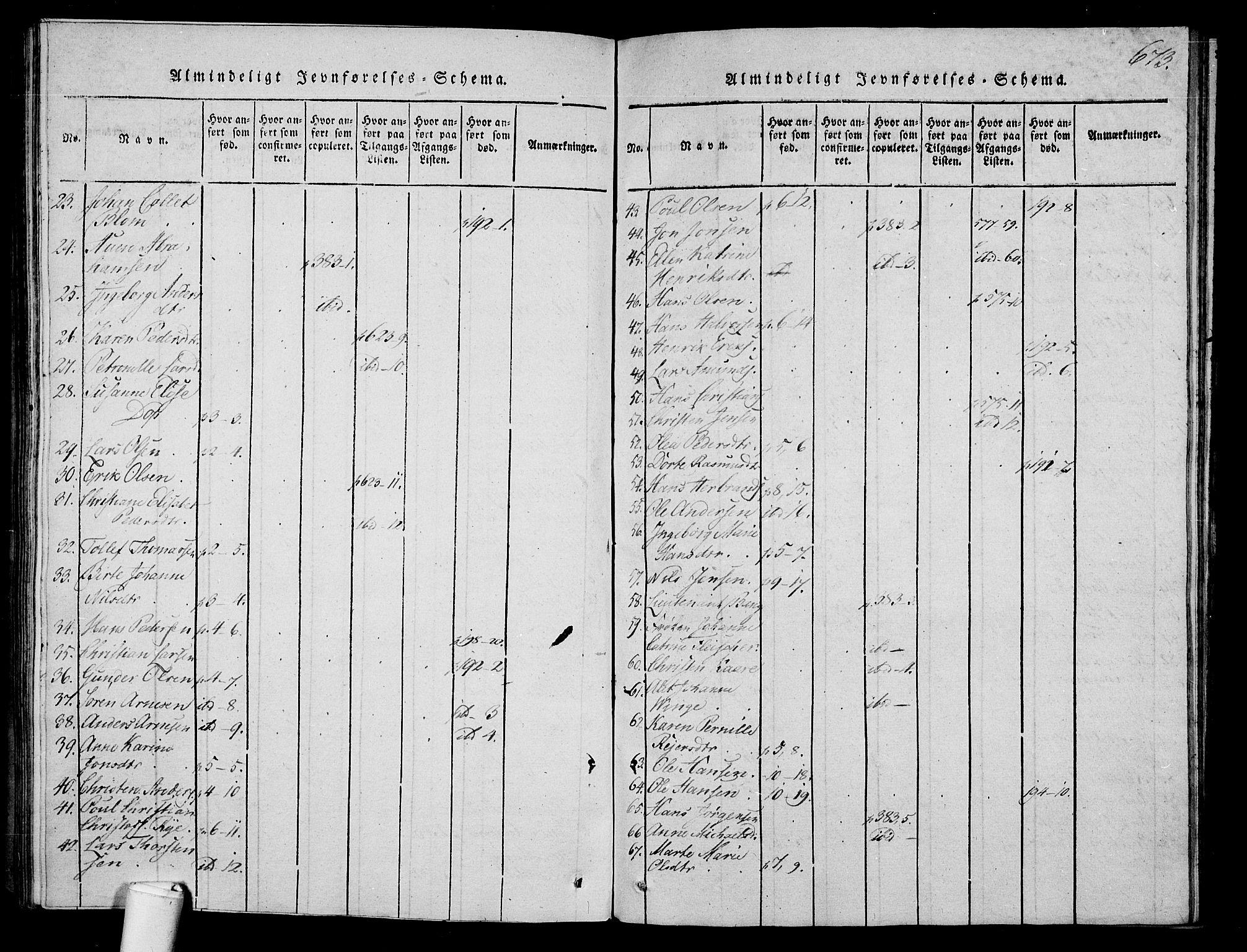 Våle kirkebøker, SAKO/A-334/F/Fa/L0007: Parish register (official) no. I 7, 1814-1824, p. 672-673