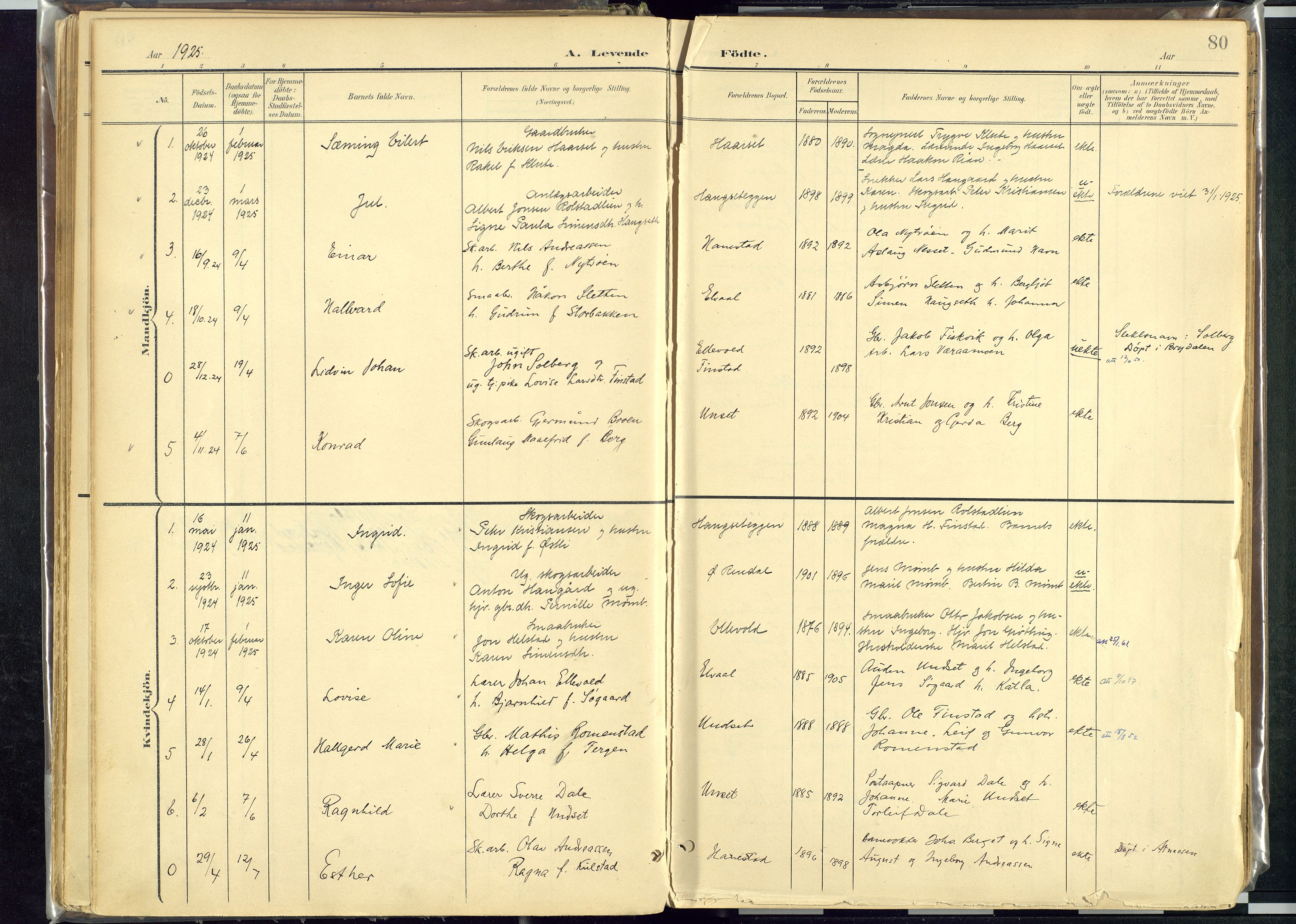Rendalen prestekontor, SAH/PREST-054/H/Ha/Haa/L0012: Parish register (official) no. 12, 1901-1928, p. 80