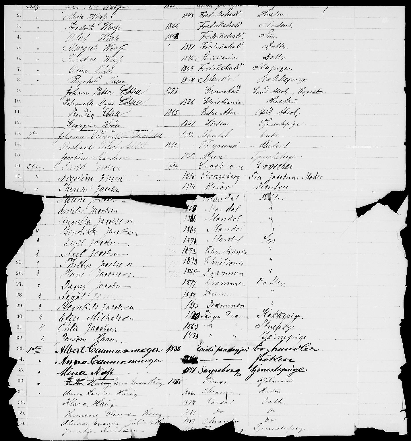 RA, 1885 census for 0301 Kristiania, 1885, p. 3585