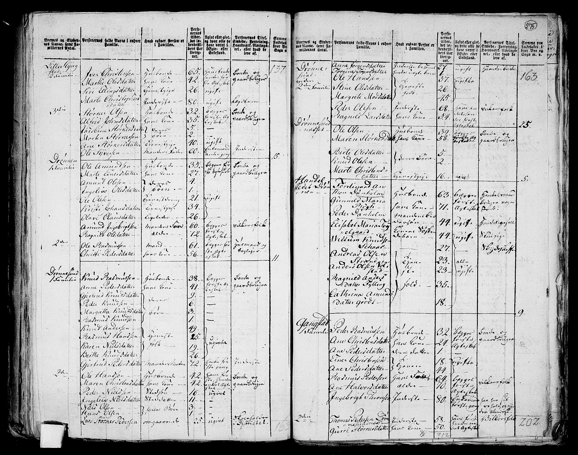 RA, 1801 census for 1531P Borgund, 1801, p. 274b-275a