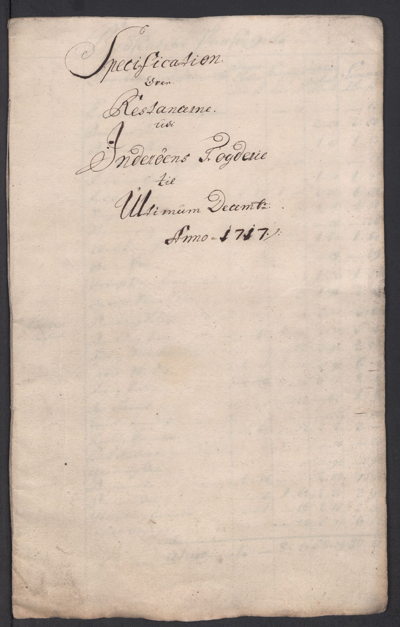 Rentekammeret inntil 1814, Reviderte regnskaper, Fogderegnskap, RA/EA-4092/R63/L4325: Fogderegnskap Inderøy, 1717, p. 320
