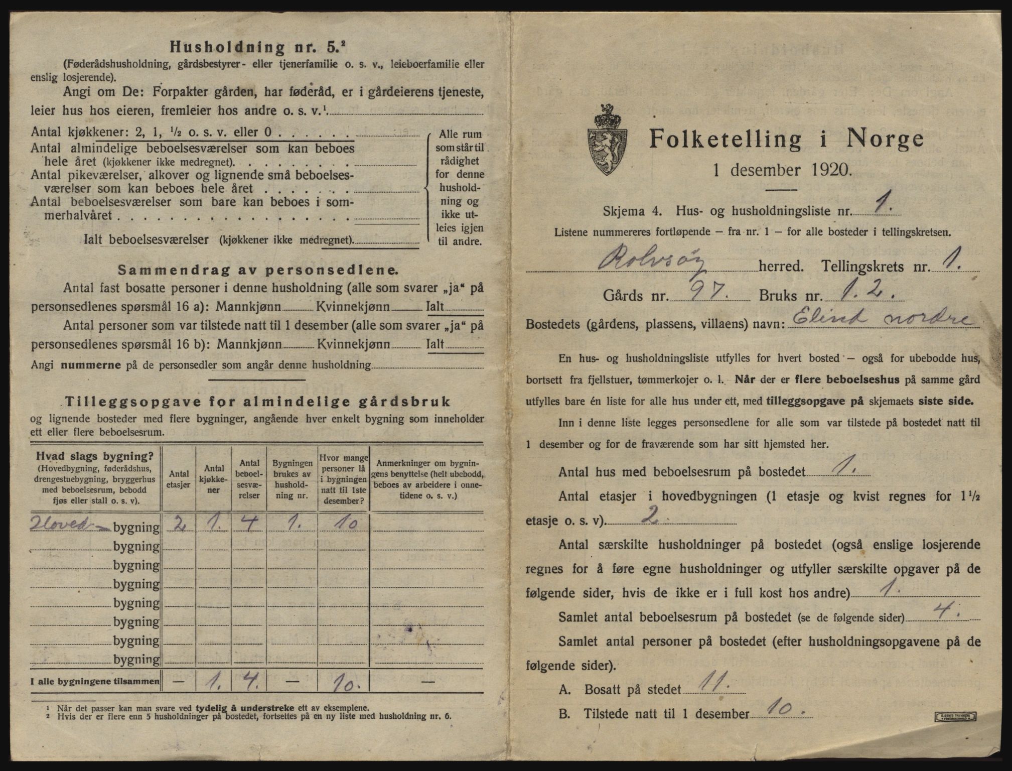 SAO, 1920 census for Rolvsøy, 1920, p. 29