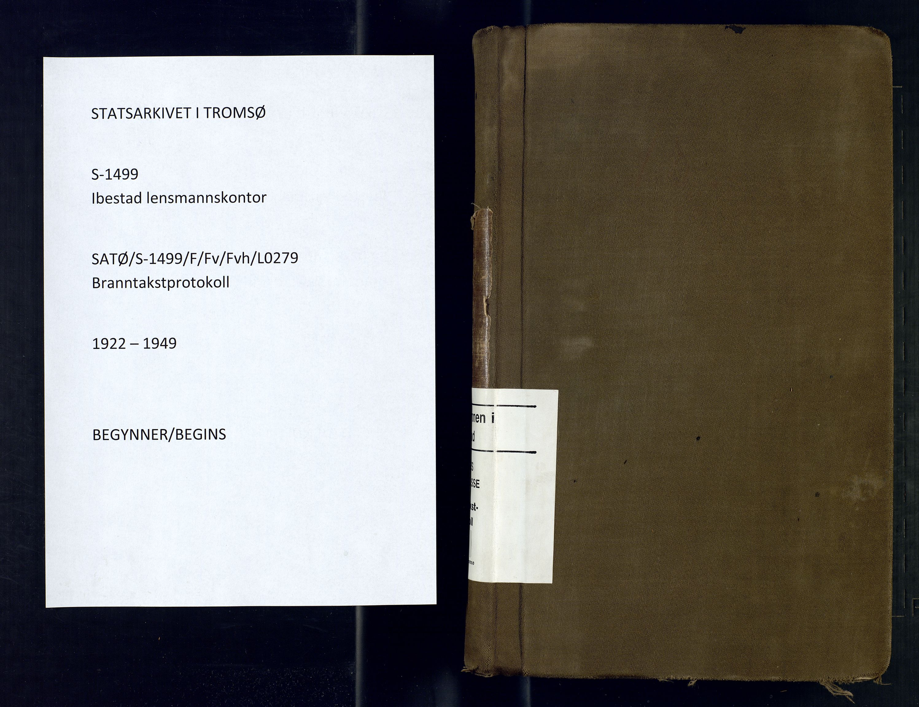 Ibestad lensmannskontor, AV/SATØ-S-1499/F/Fv/Fvh/L0279: Branntakstprotokoller, 1922-1949