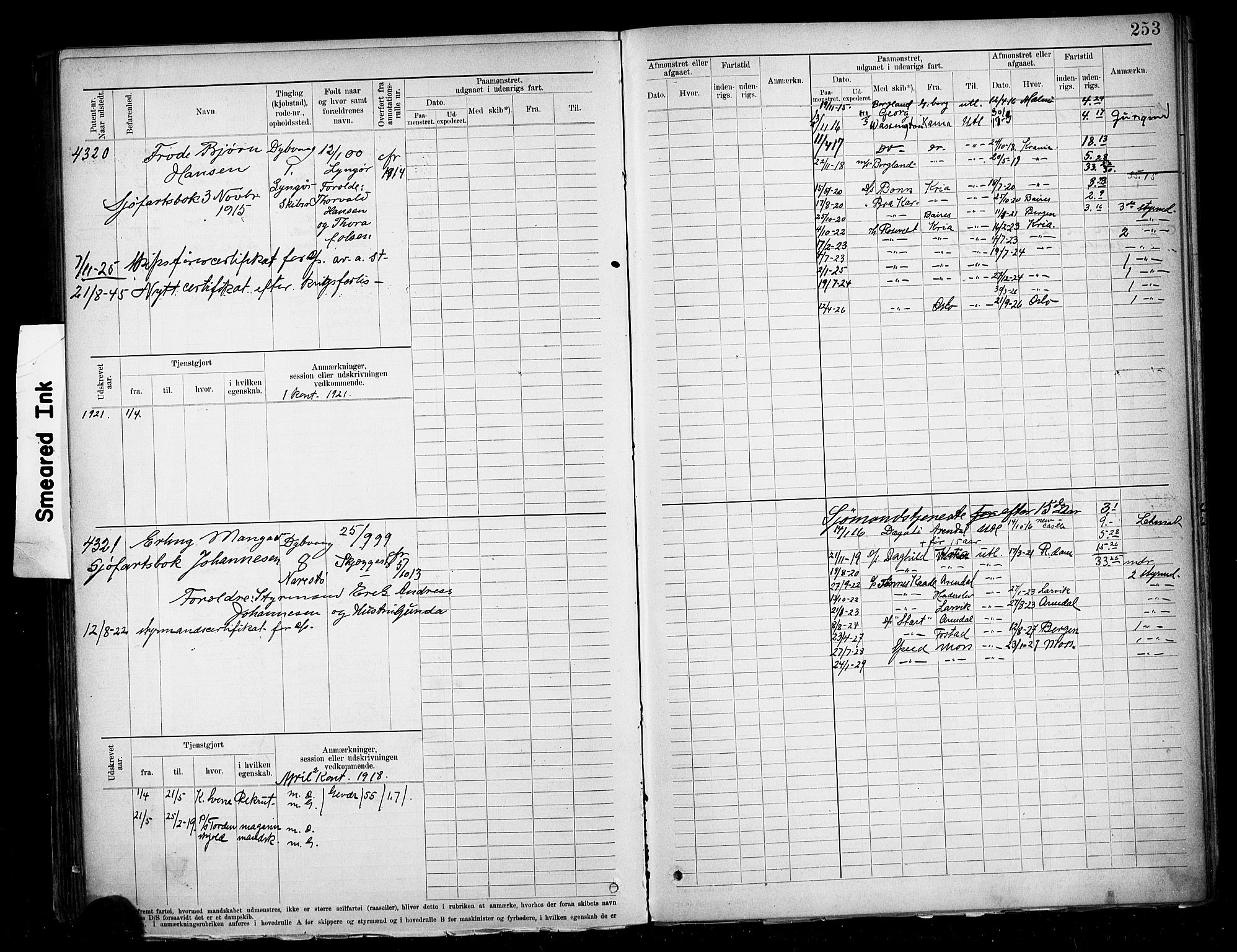 Tvedestrand mønstringskrets, AV/SAK-2031-0011/F/Fb/L0020: Hovedrulle A nr 3819-4409, U-36, 1906-1918, p. 262