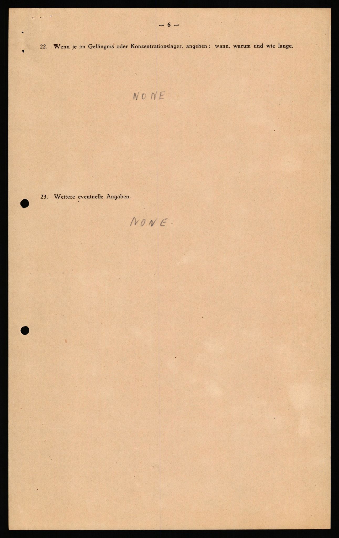 Forsvaret, Forsvarets overkommando II, AV/RA-RAFA-3915/D/Db/L0034: CI Questionaires. Tyske okkupasjonsstyrker i Norge. Tyskere., 1945-1946, p. 267