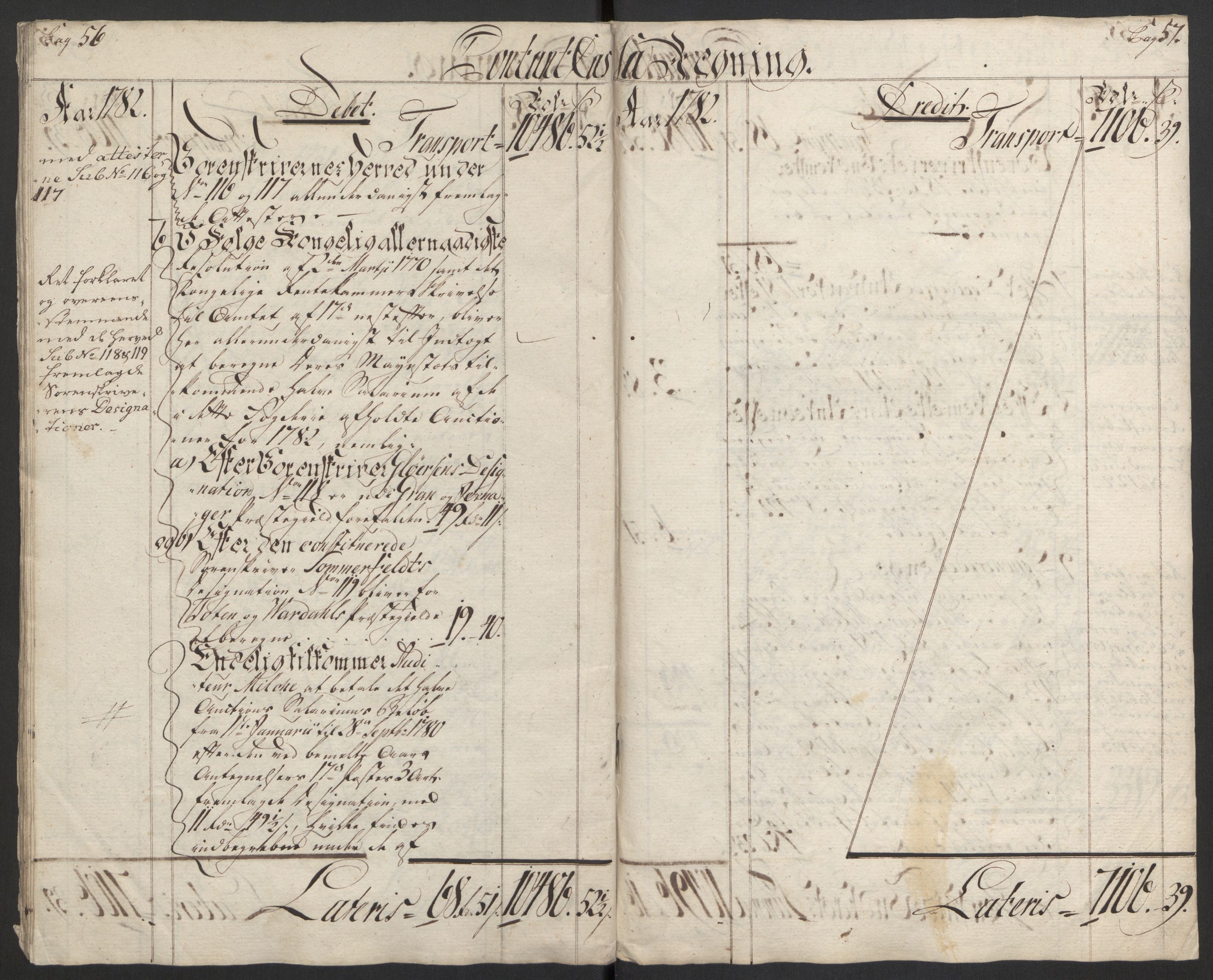 Rentekammeret inntil 1814, Reviderte regnskaper, Fogderegnskap, AV/RA-EA-4092/R19/L1369: Fogderegnskap Toten, Hadeland og Vardal, 1782, p. 30