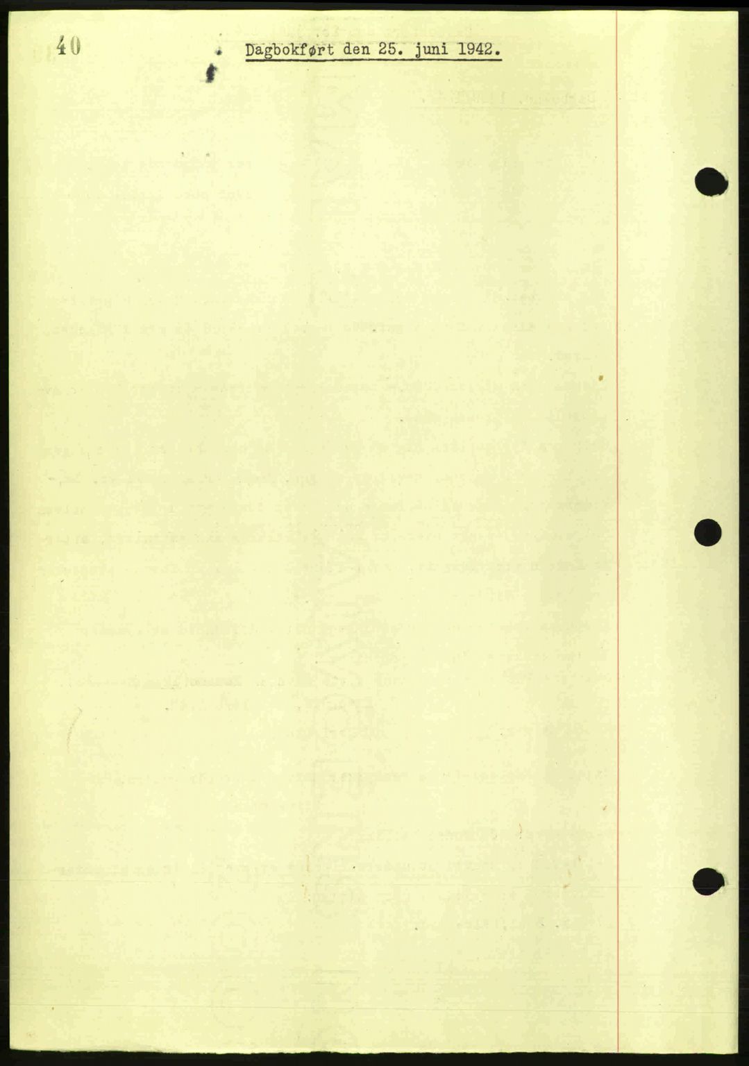 Steigen og Ofoten sorenskriveri, AV/SAT-A-0030/1/2/2C: Mortgage book no. A9-12, 1942-1946, Diary no: : 1329/1942