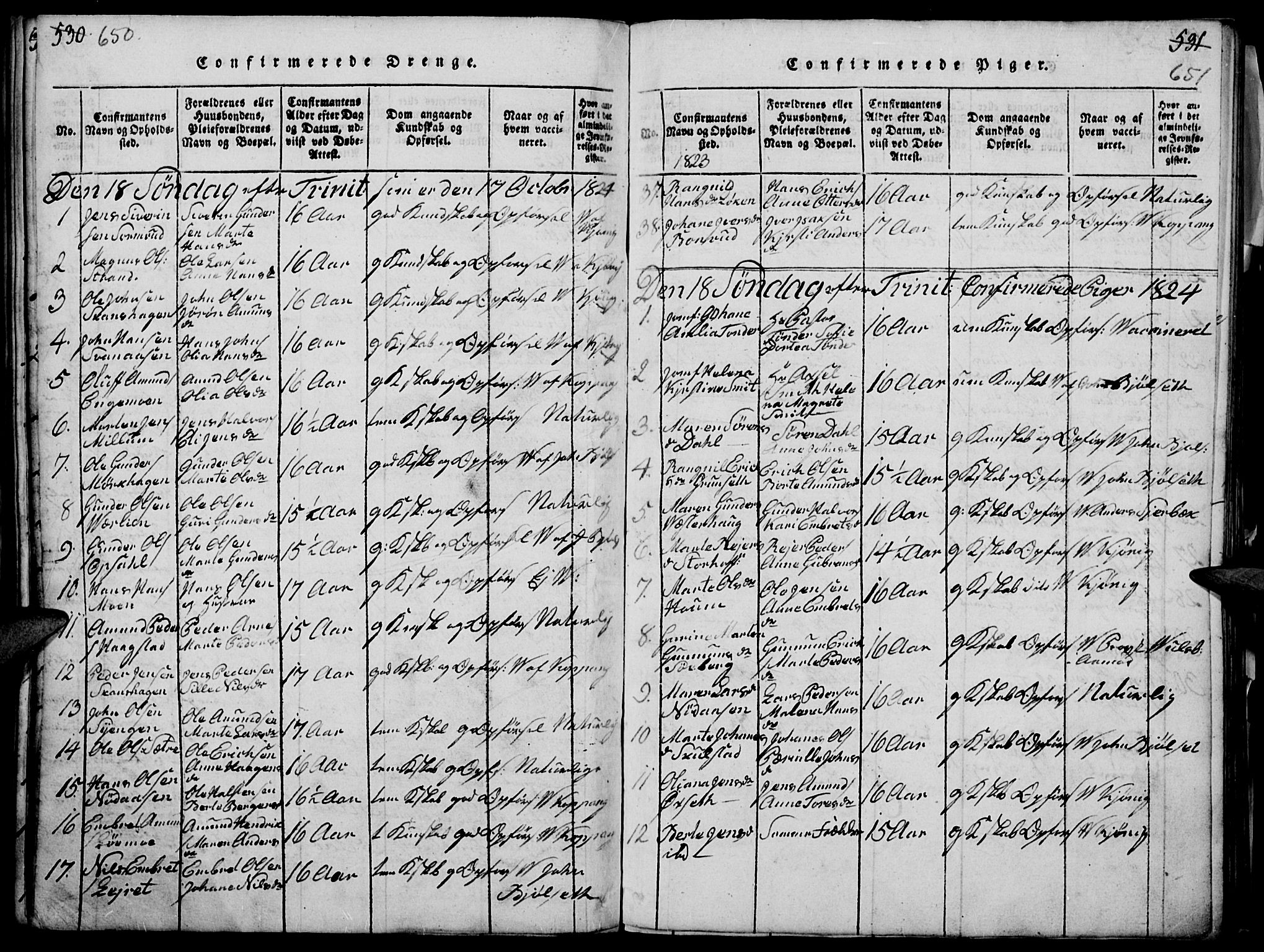 Elverum prestekontor, AV/SAH-PREST-044/H/Ha/Haa/L0007: Parish register (official) no. 7, 1815-1830, p. 650-651