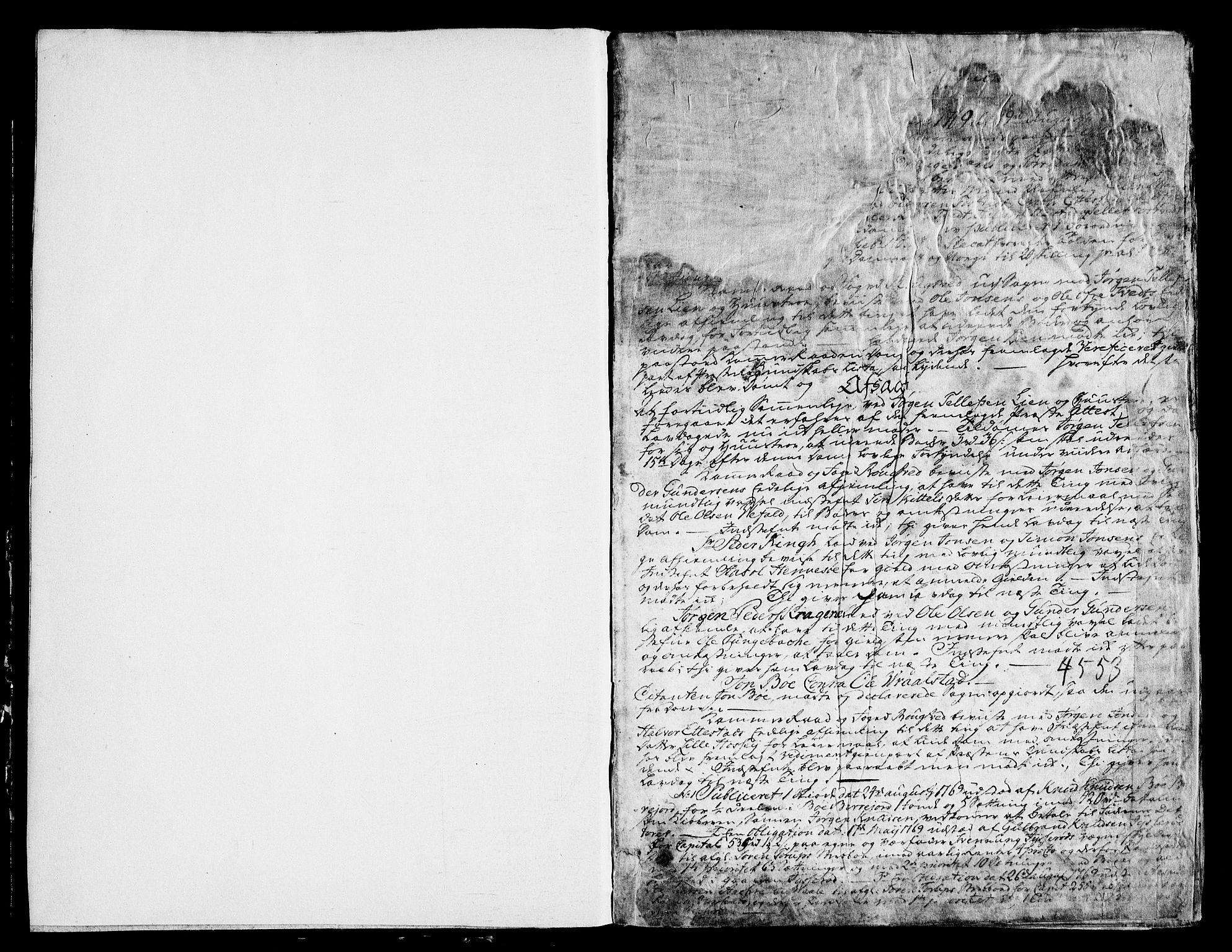 Bamble sorenskriveri, SAKO/A-214/F/Fa/Faa/L0019: Tingbok, 1769-1772, p. 1