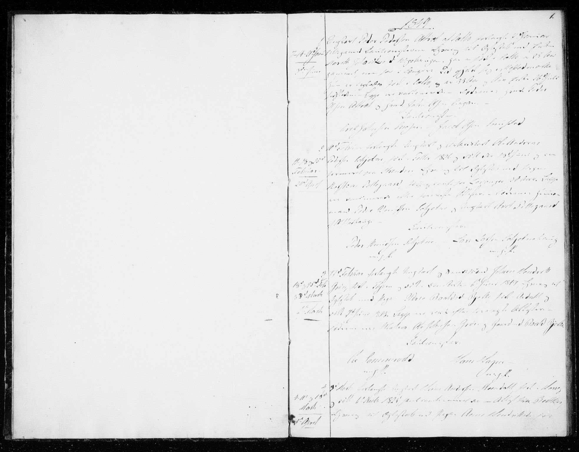 Ministerialprotokoller, klokkerbøker og fødselsregistre - Sør-Trøndelag, SAT/A-1456/606/L0296: Banns register no. 606A11, 1849-1854, p. 1