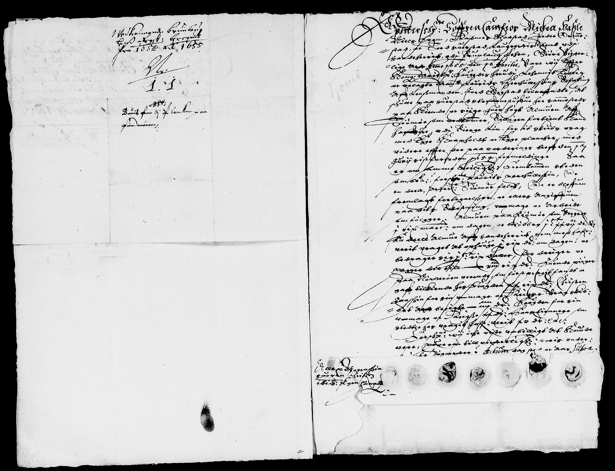 Rentekammeret inntil 1814, Reviderte regnskaper, Lensregnskaper, AV/RA-EA-5023/R/Rb/Rbl/L0011: Brunla len, 1652-1658