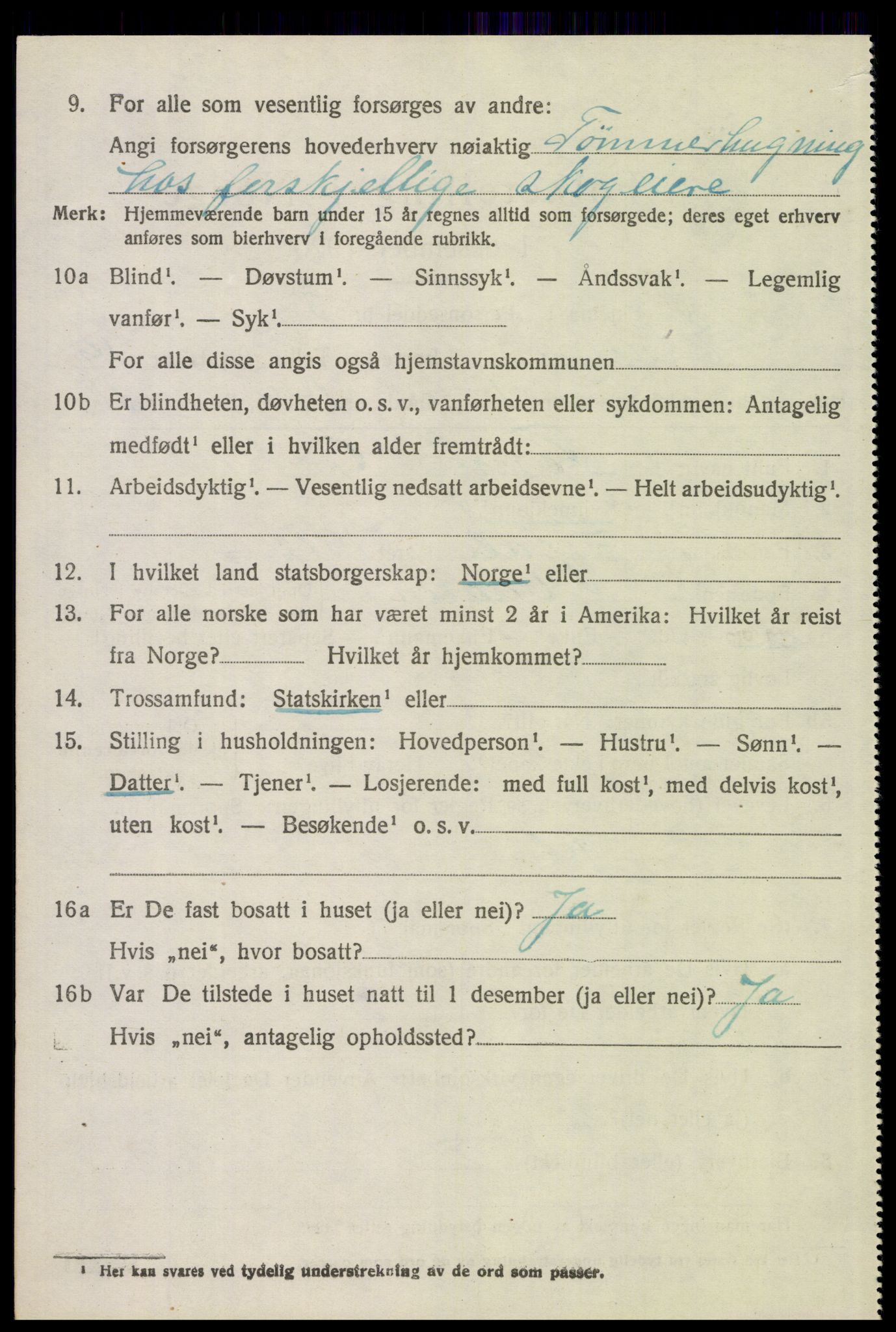 SAH, 1920 census for Elverum, 1920, p. 22543