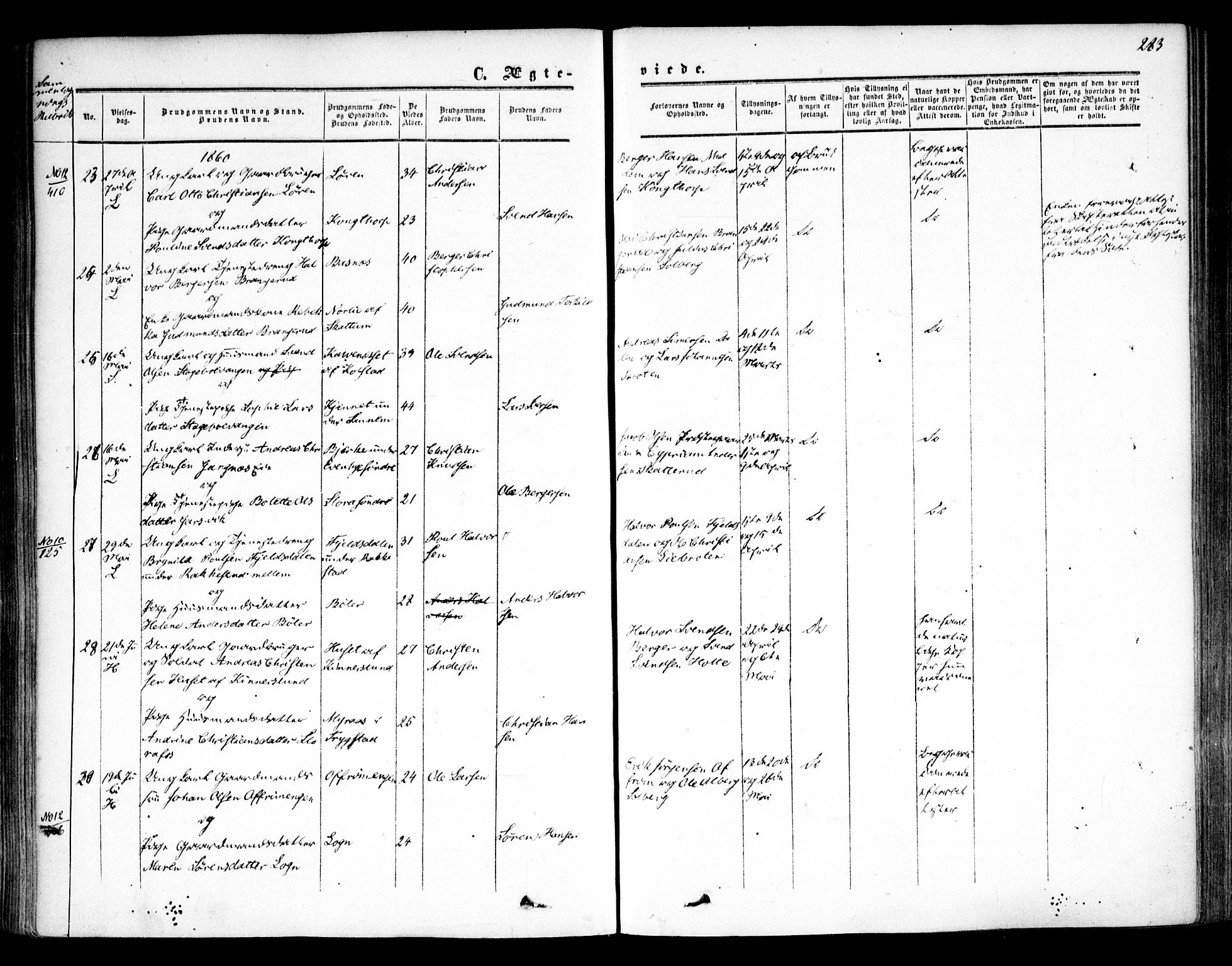 Høland prestekontor Kirkebøker, SAO/A-10346a/F/Fa/L0010: Parish register (official) no. I 10, 1854-1861, p. 283